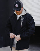 Never Outworked Coaches Jacket - Black - Dixxon Flannel Co.