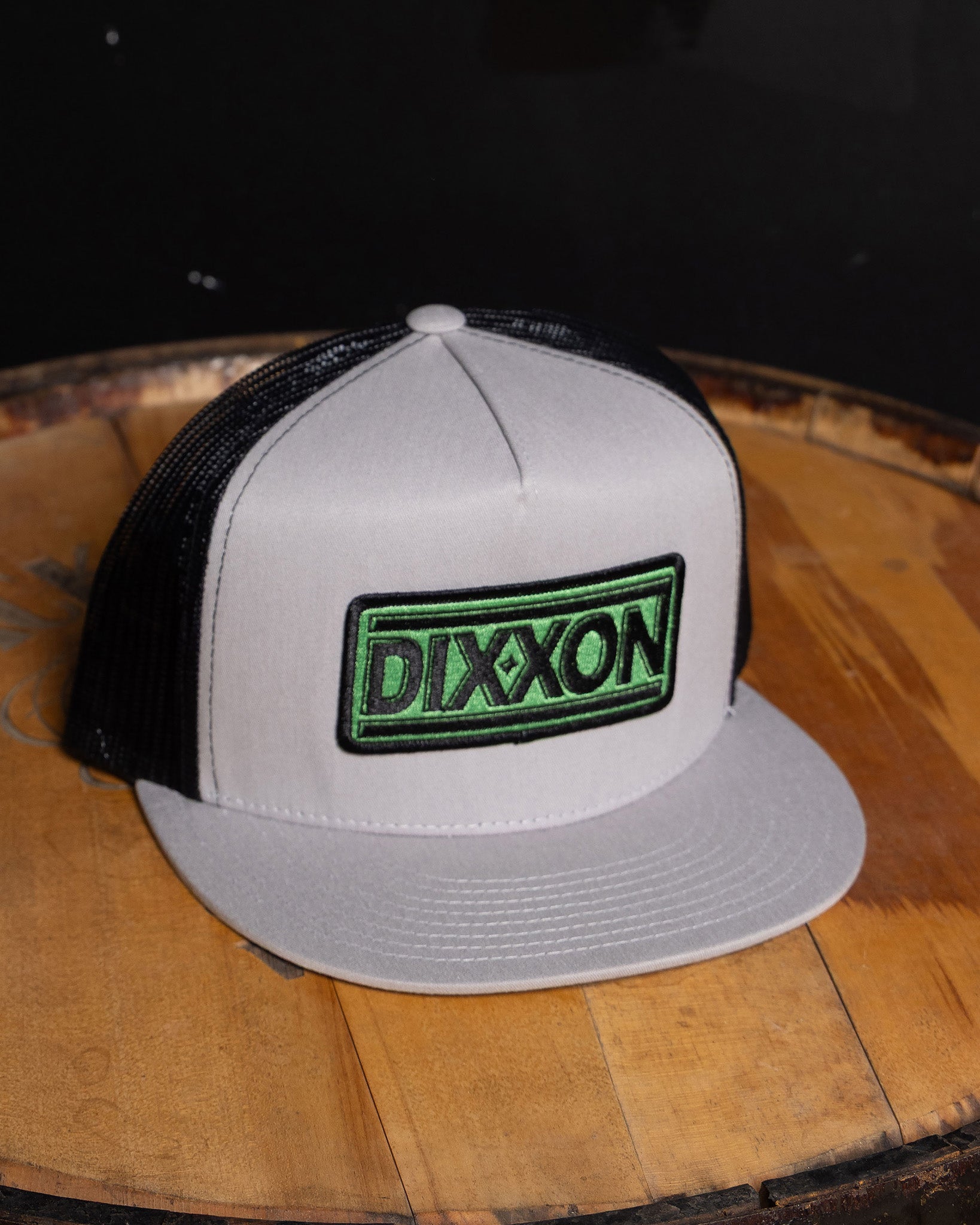 New Wave Flat Bill Trucker Snapback - Black & Green - view 4
