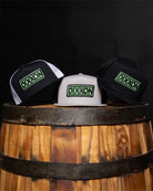 New Wave Flat Bill Trucker Snapback - Black & Green - Dixxon Flannel Co.