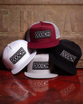 New Wave Flat Bill Trucker Snapback - White & Black