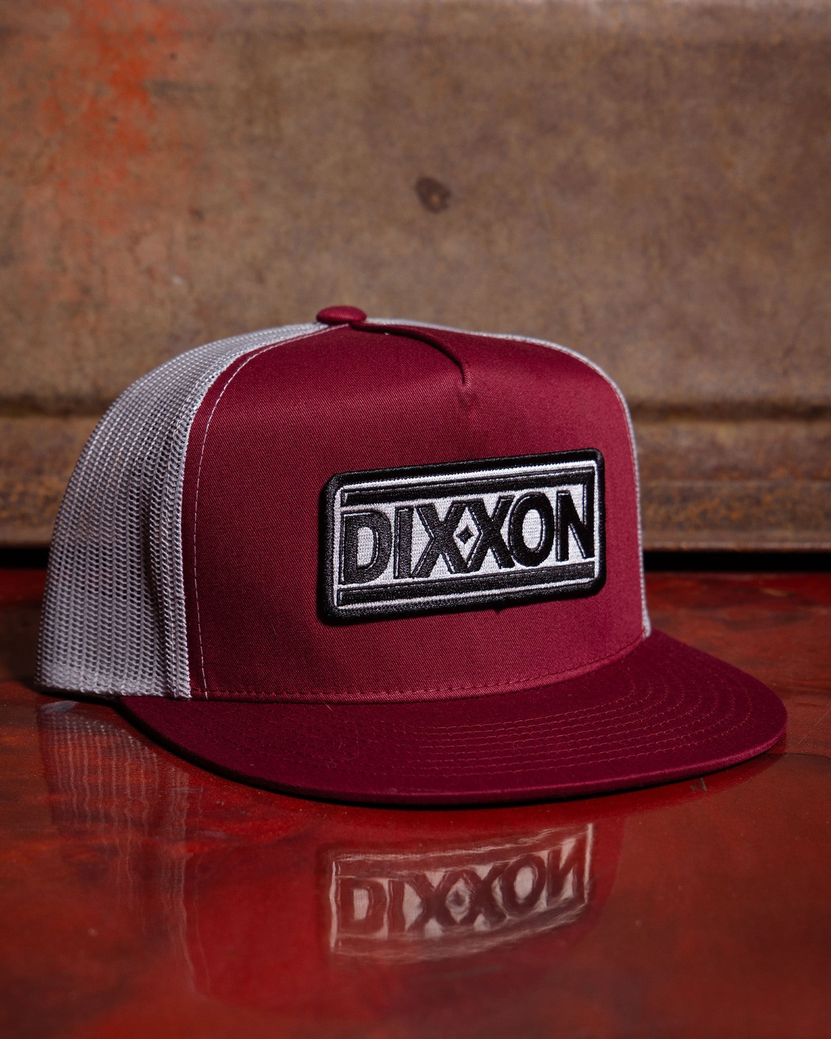 New Wave Flat Bill Trucker Snapback - White & Black - view 2
