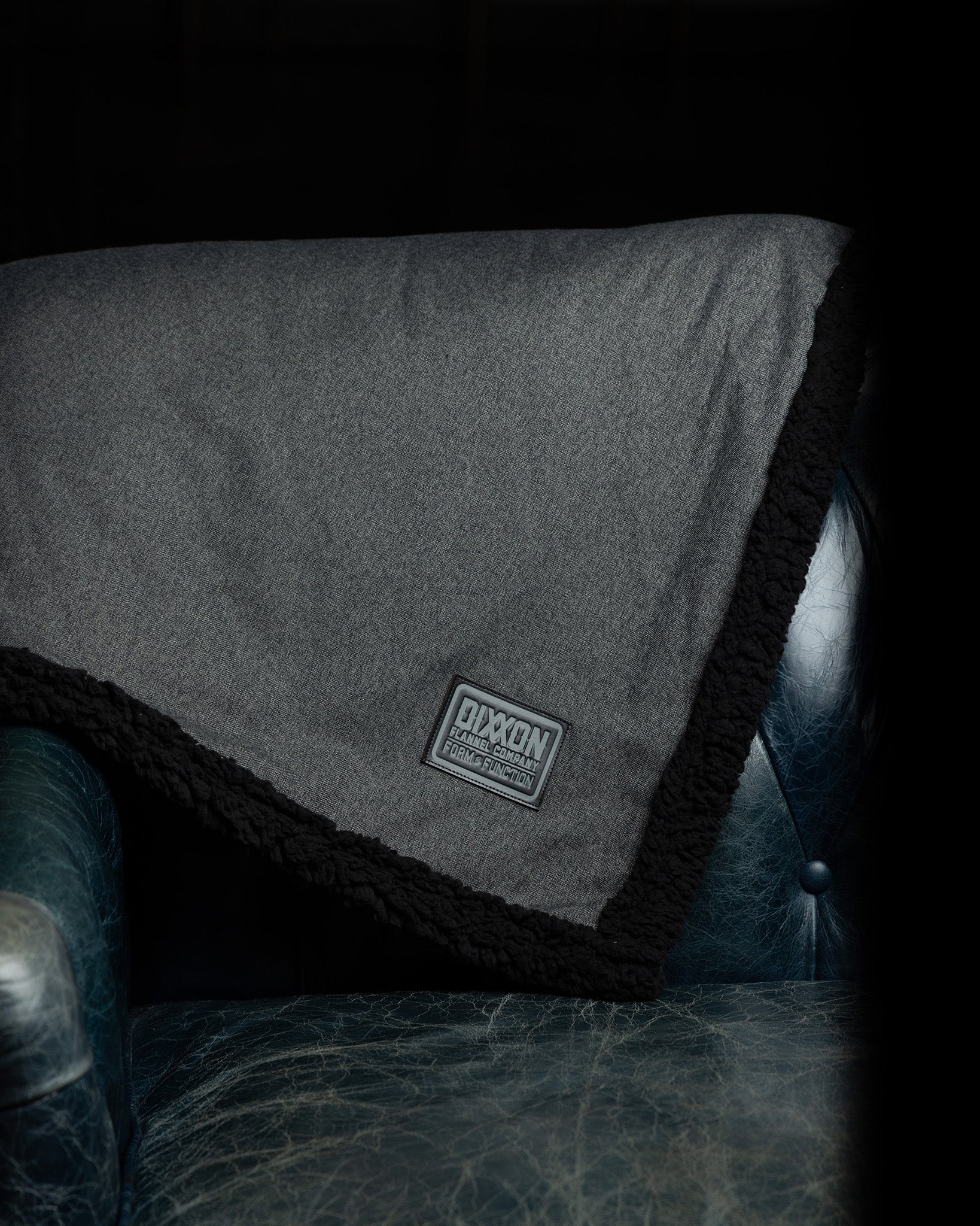 Obsidian Flannel Sherpa Blanket - Dixxon Flannel Co.