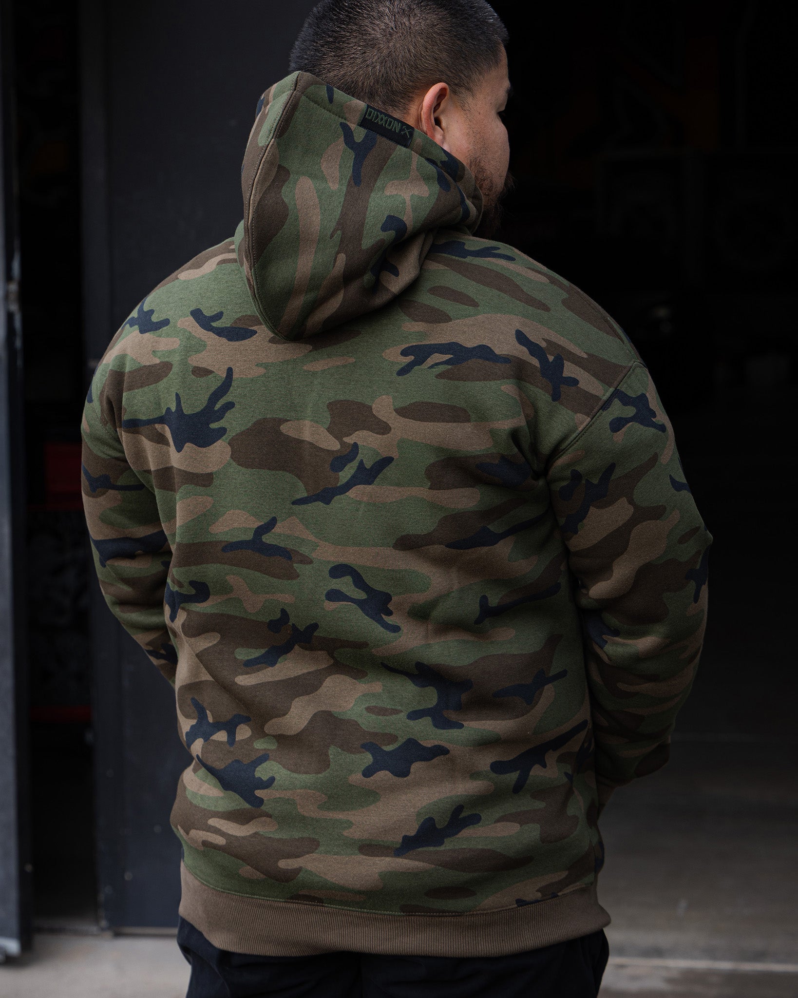 Orange Bolt Pullover Hoodie - Green Camo | Dixxon Flannel Co.