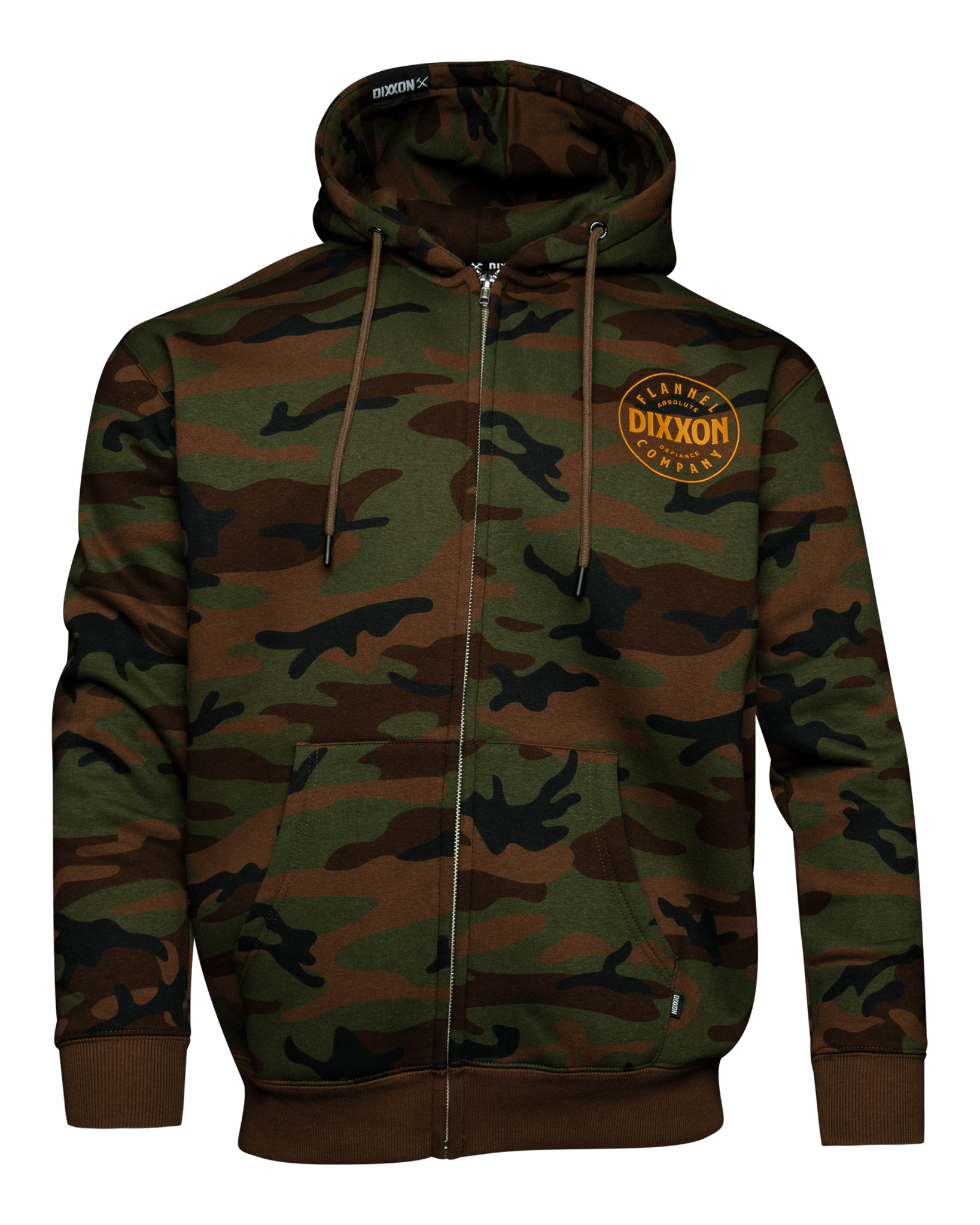 Men's Orange Chain Driven Zip Up Hoodie - Camo | Dixxon Flannel Co. Men's Orange Chain Driven Zip Up Hoodie - Camo | Dixxon Flannel Co.
