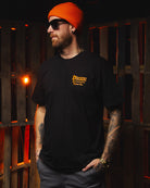 Orange Hexbound T-Shirt - Black - Dixxon Flannel Co.