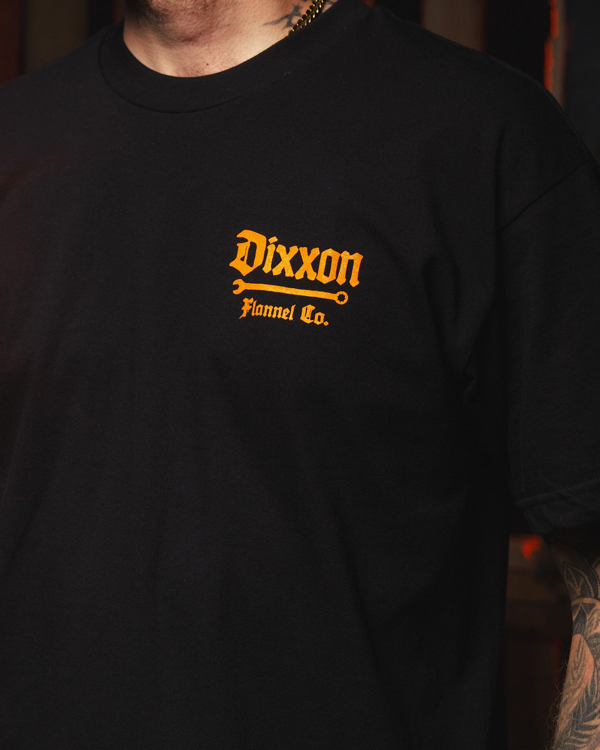 Orange Hexbound T-Shirt - Black - Dixxon Flannel Co. view 2