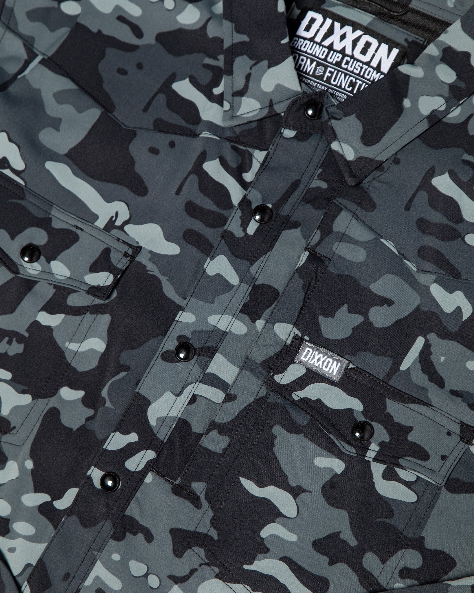 送料込 XXL CAMO FLANNEL W Outdoorsman Performance Long Sleeve - Black Camo | Dixxon Flannel Co.