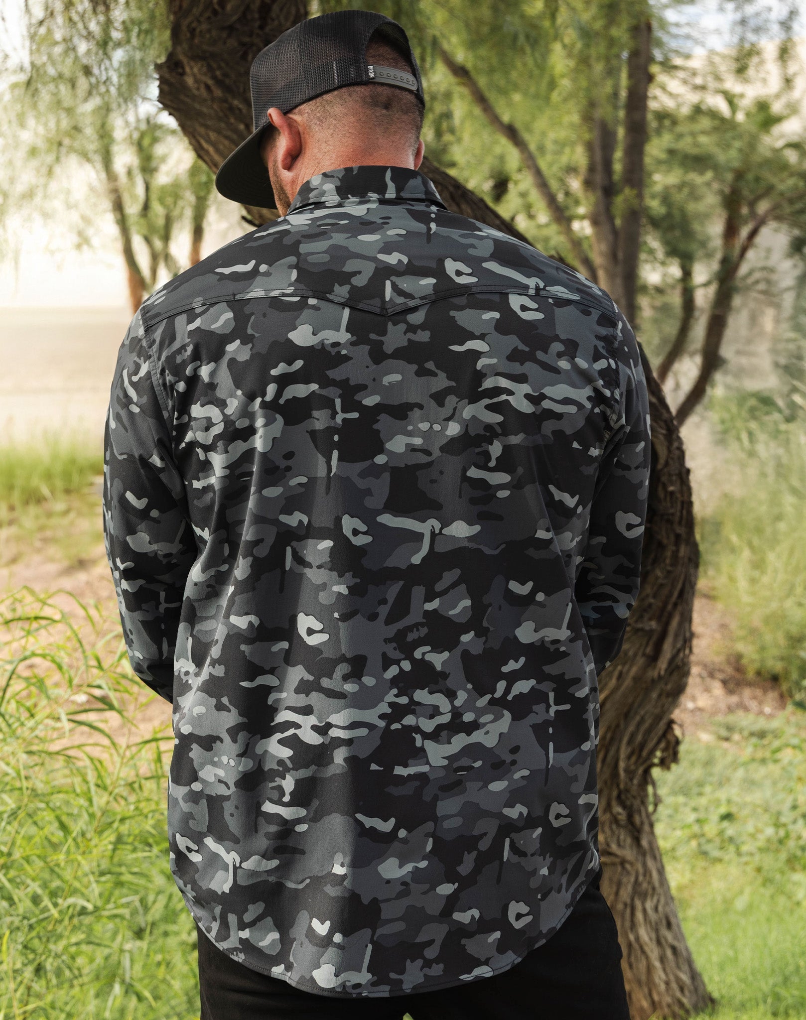 Outdoorsman Performance Long Sleeve - Black Camo | Dixxon Flannel Co.