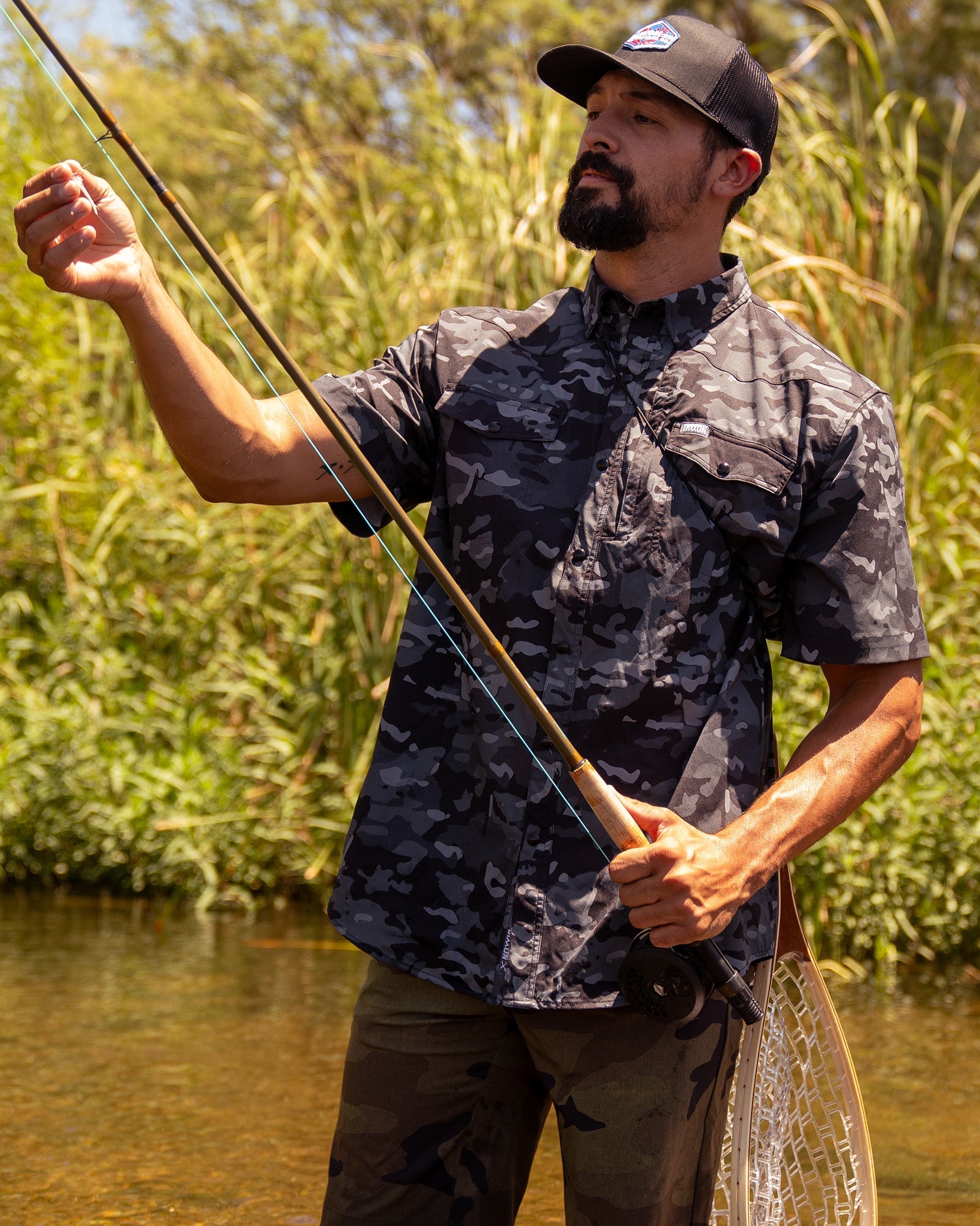 Outdoorsman Performance Short Sleeve - Black Camo | Dixxon Flannel Co.