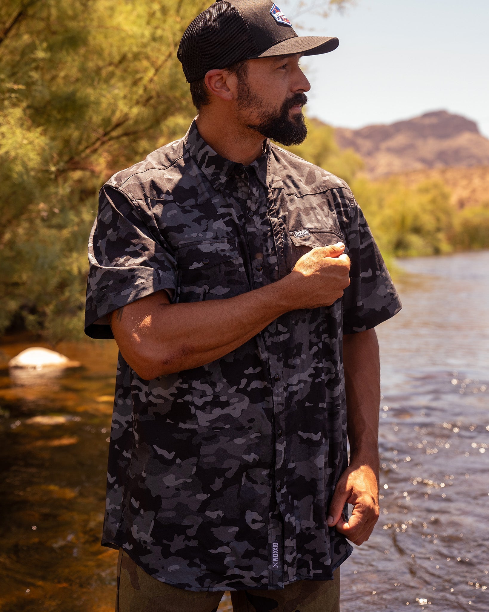 Outdoorsman Performance Short Sleeve - Black Camo | Dixxon Flannel Co.
