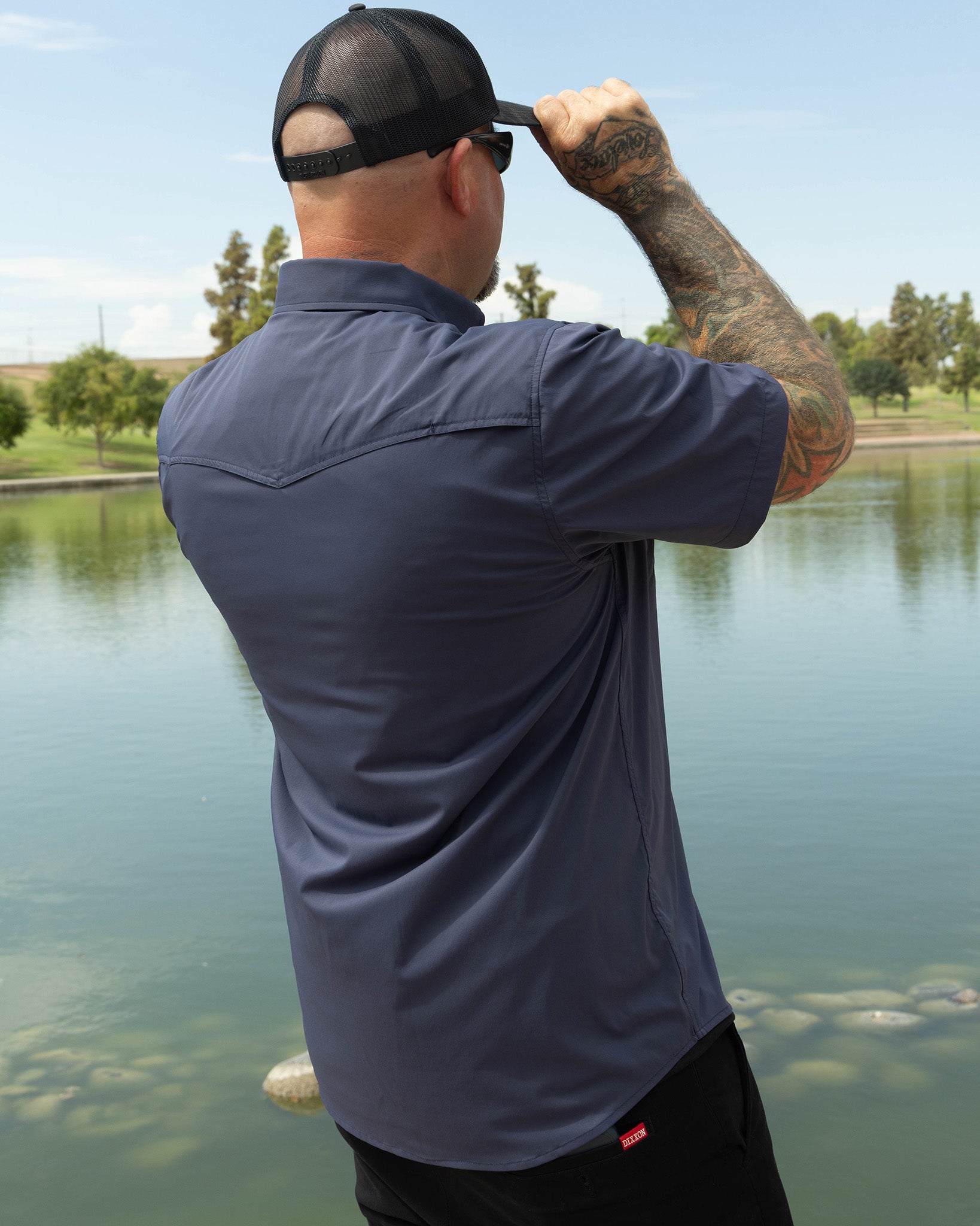 Outdoorsman Performance Short Sleeve - Navy - Dixxon Flannel Co.