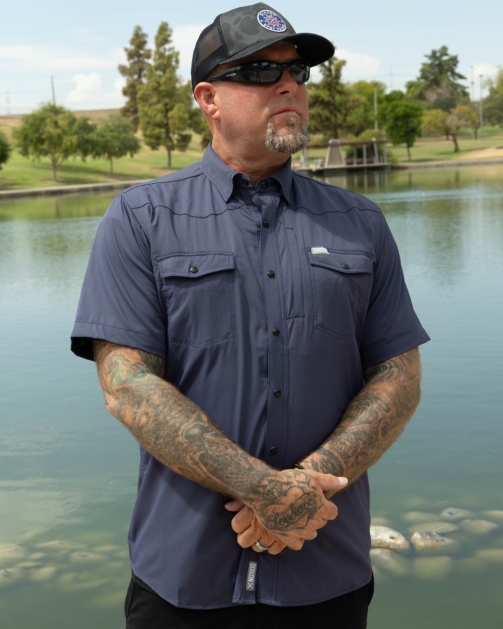 Outdoorsman Performance Short Sleeve - Navy - Dixxon Flannel Co.