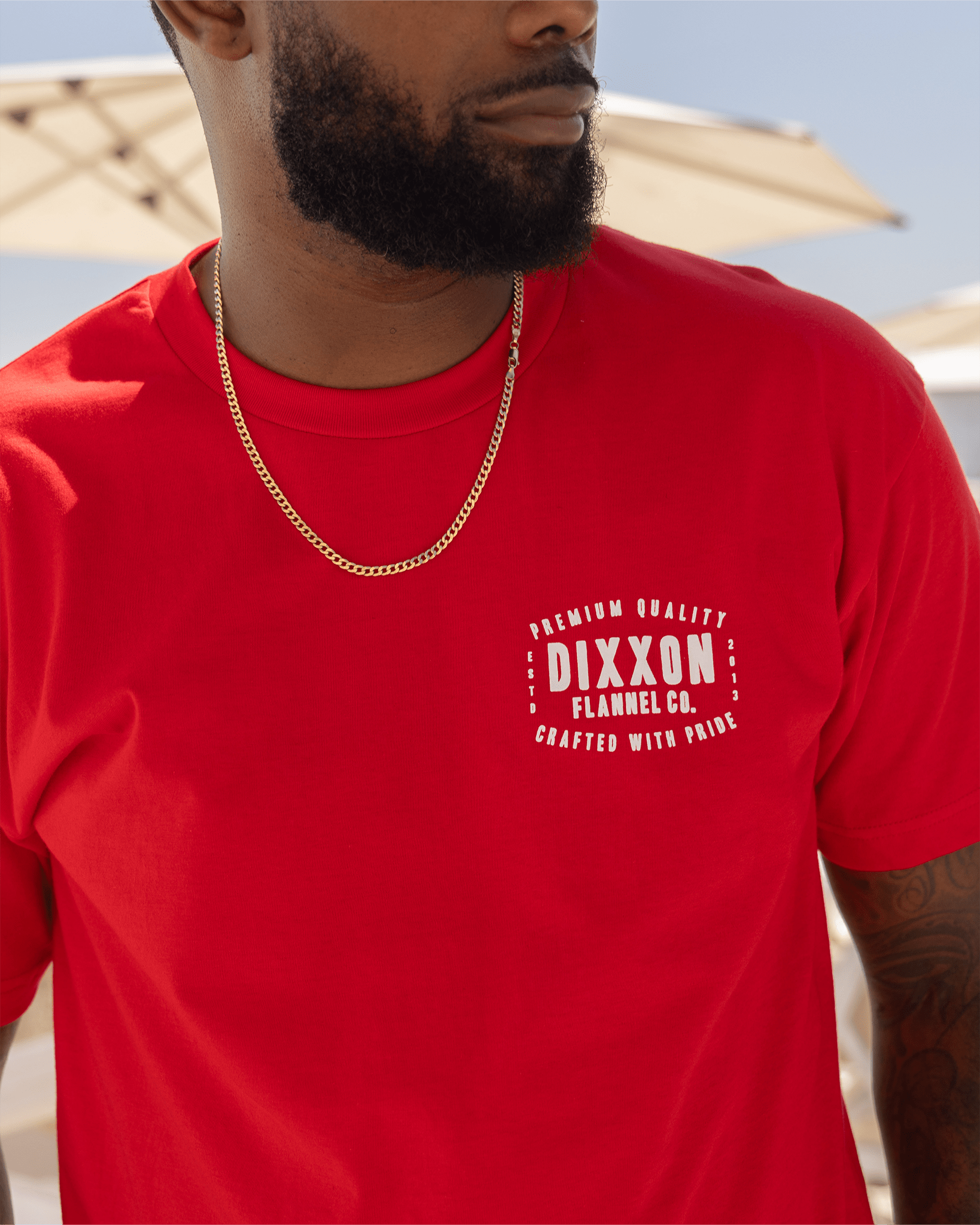Over Under T-Shirt - Red - Dixxon Flannel Co. view 5