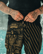 Party Boy Boardshorts - Black & Gold - Dixxon Flannel Co.