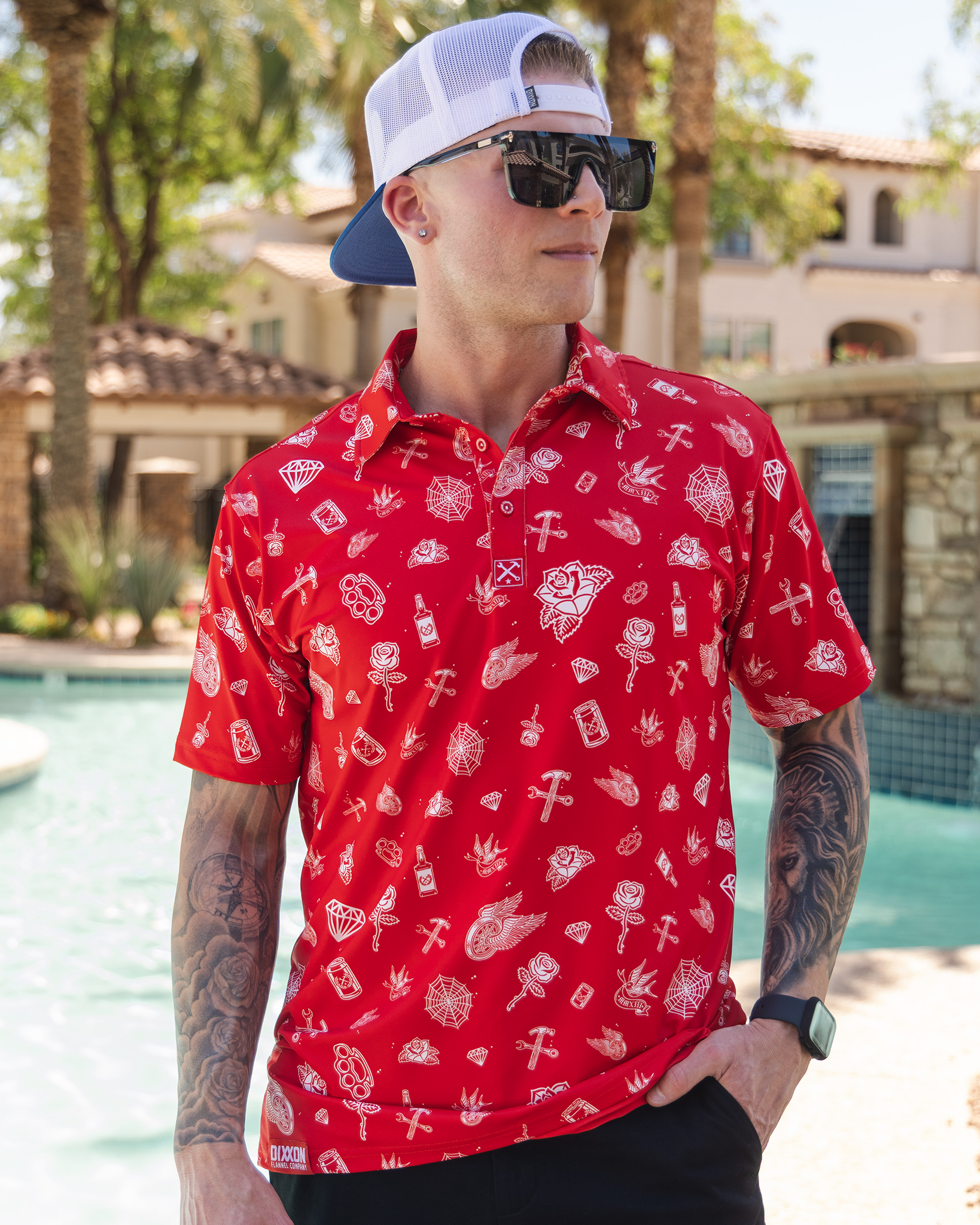 Party Boy Party Polo - Red - Dixxon Flannel Co.
