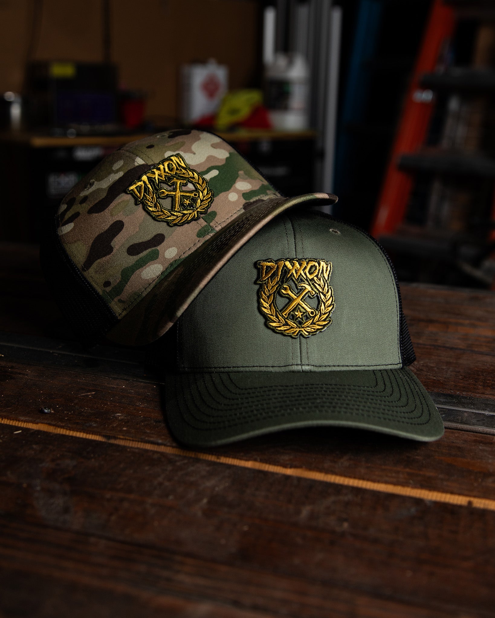 Party Crest Curved Bill Trucker Snapback - O.D. Green - Dixxon Flannel Co.