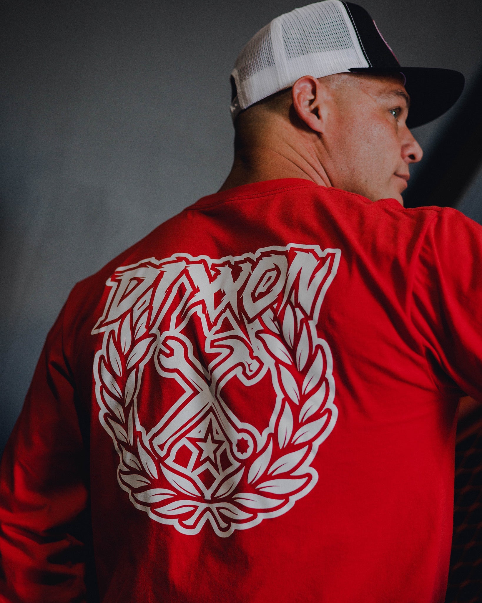 Party Crest Long Sleeve T-Shirt - Red | Dixxon Flannel Co.