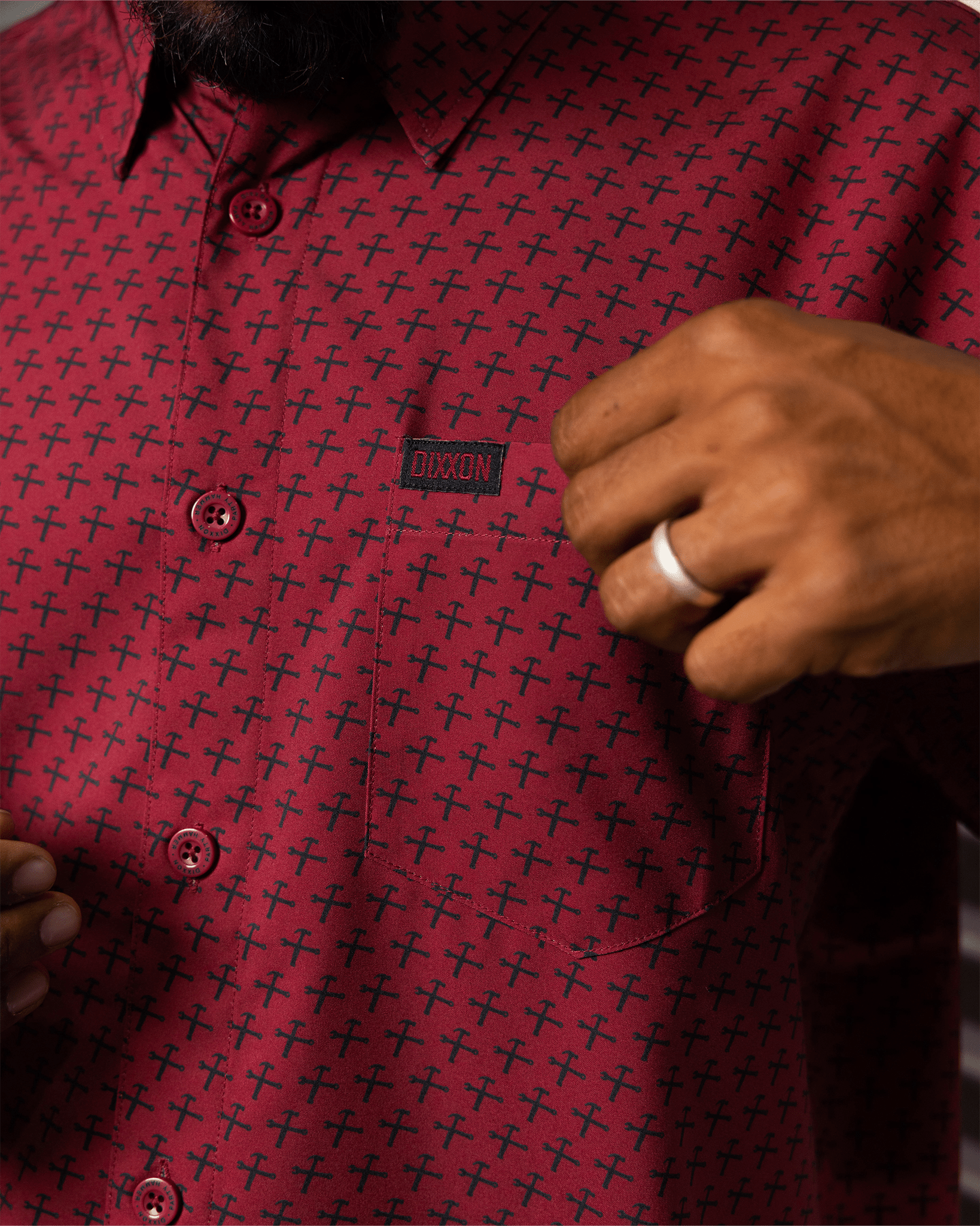 Party Hammers Party Shirt - Maroon & Black - Dixxon Flannel Co.