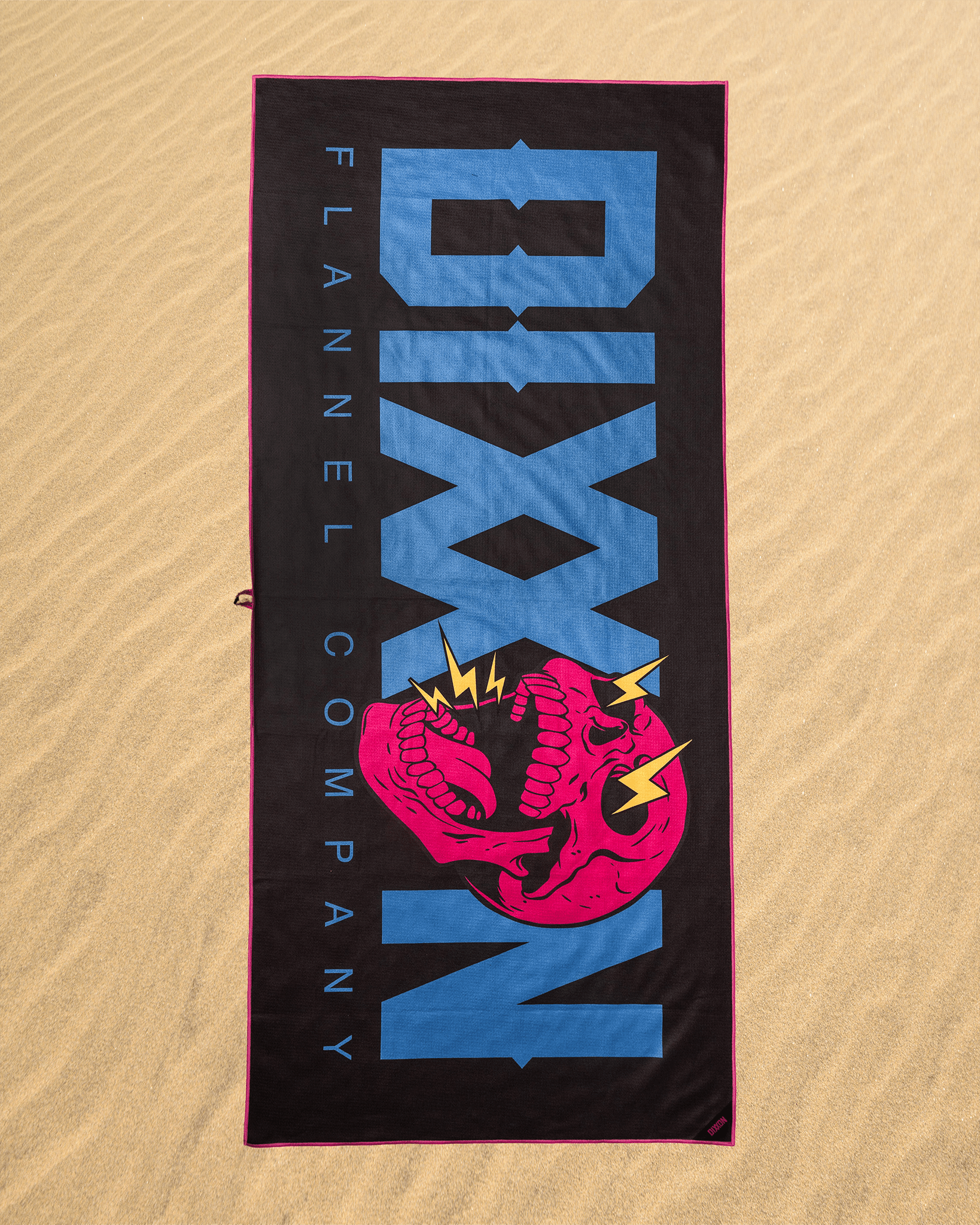 Pink Bolt Quick Dry Beach Towel - Dixxon Flannel Co. view 3