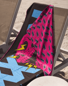 Pink Bolt Quick Dry Beach Towel - Dixxon Flannel Co.