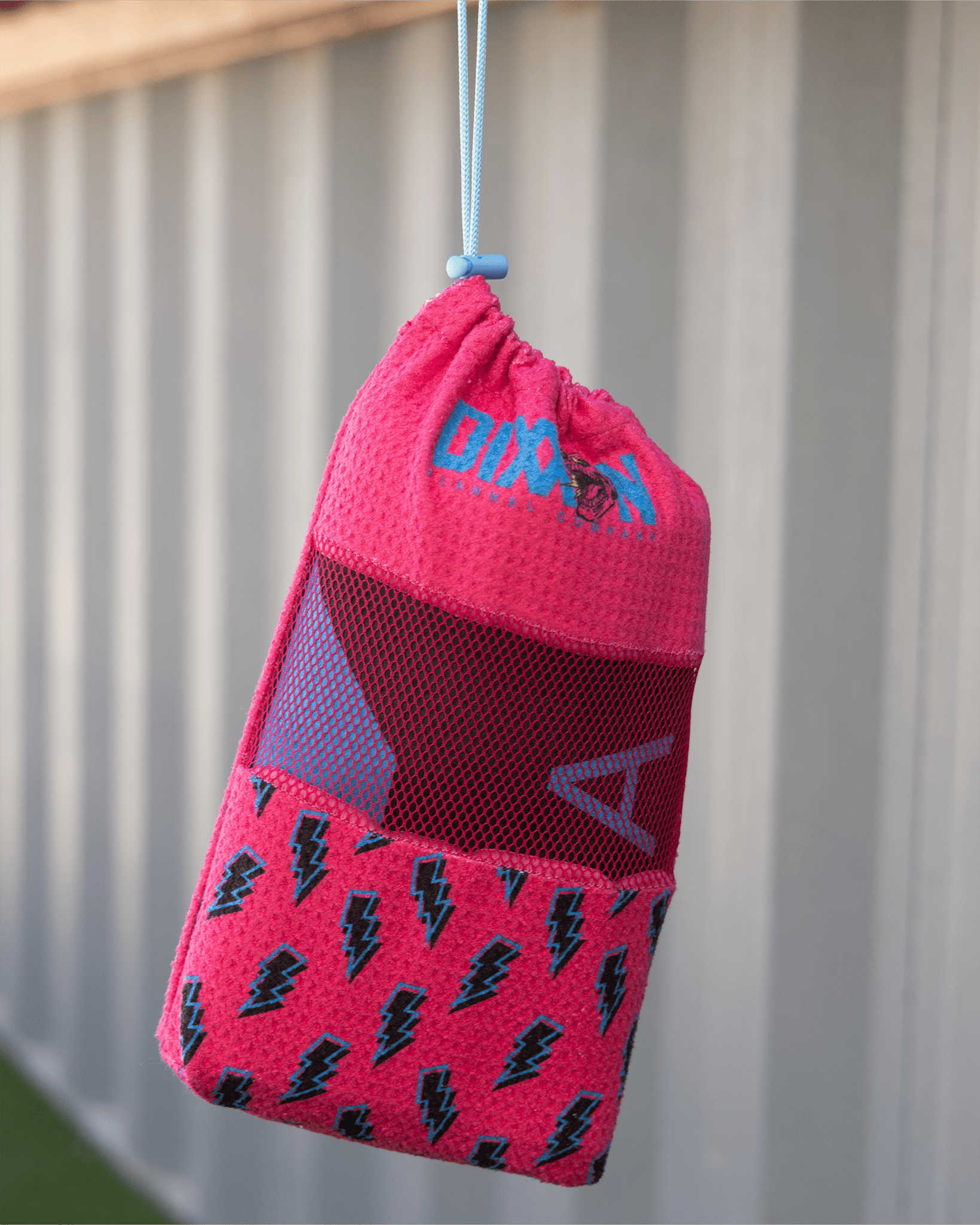 Pink Bolt Quick Dry Beach Towel - Dixxon Flannel Co. view 6