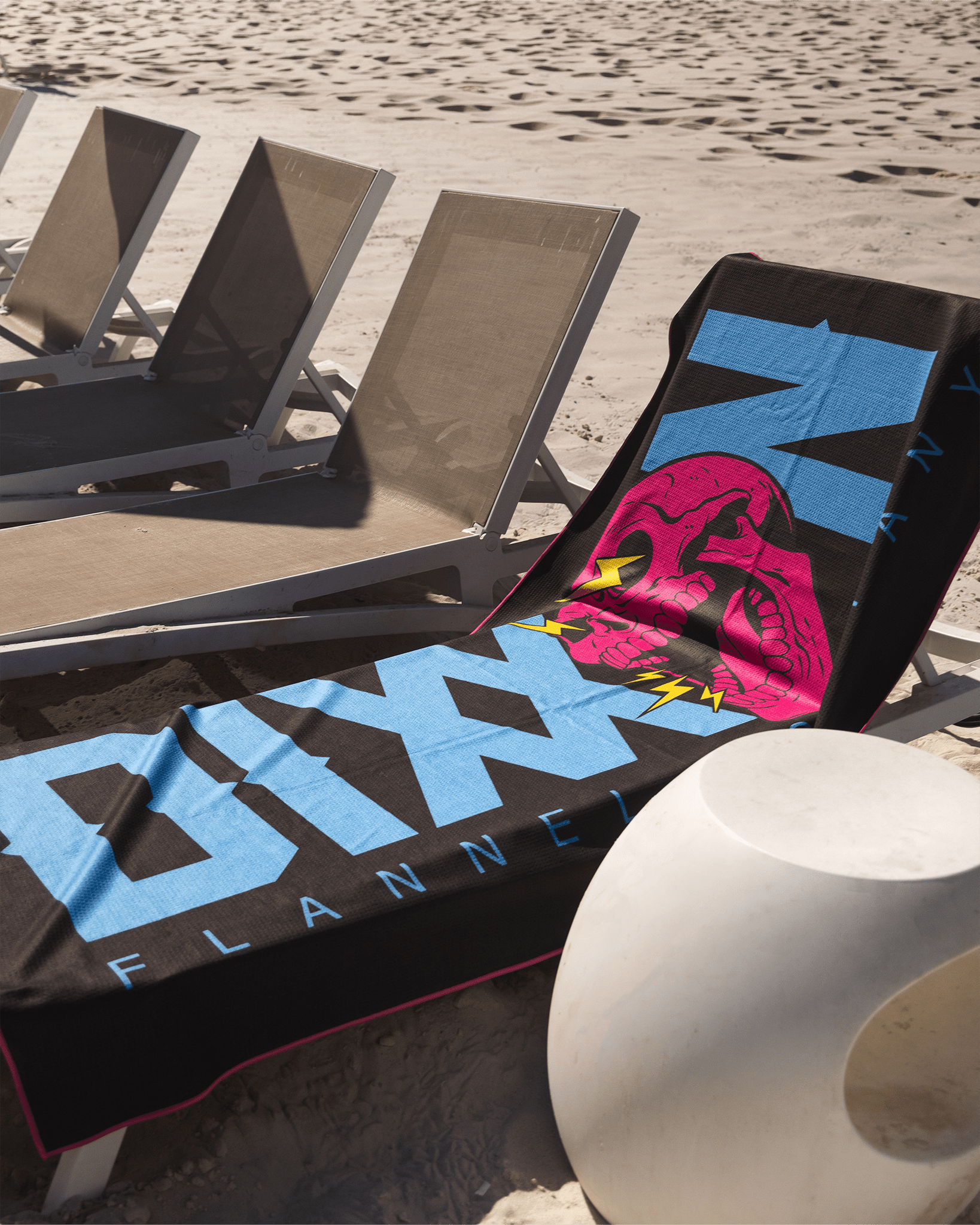 Pink Bolt Quick Dry Beach Towel - Dixxon Flannel Co. view 1