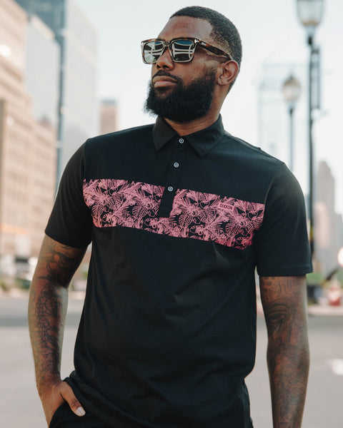pink-floral-premium-polo-black