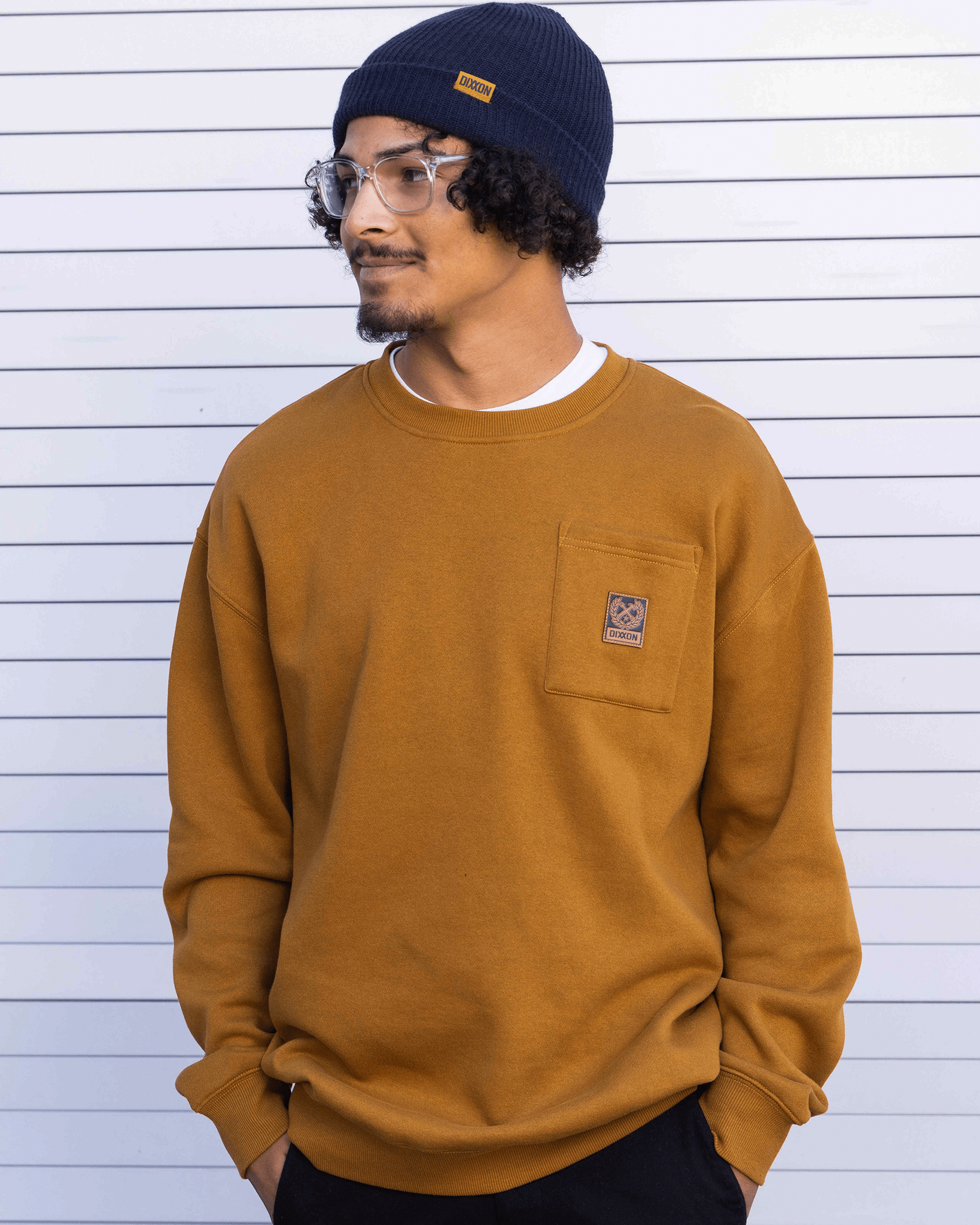 Pocket Crewneck - Camel - Dixxon Flannel Co. view 4