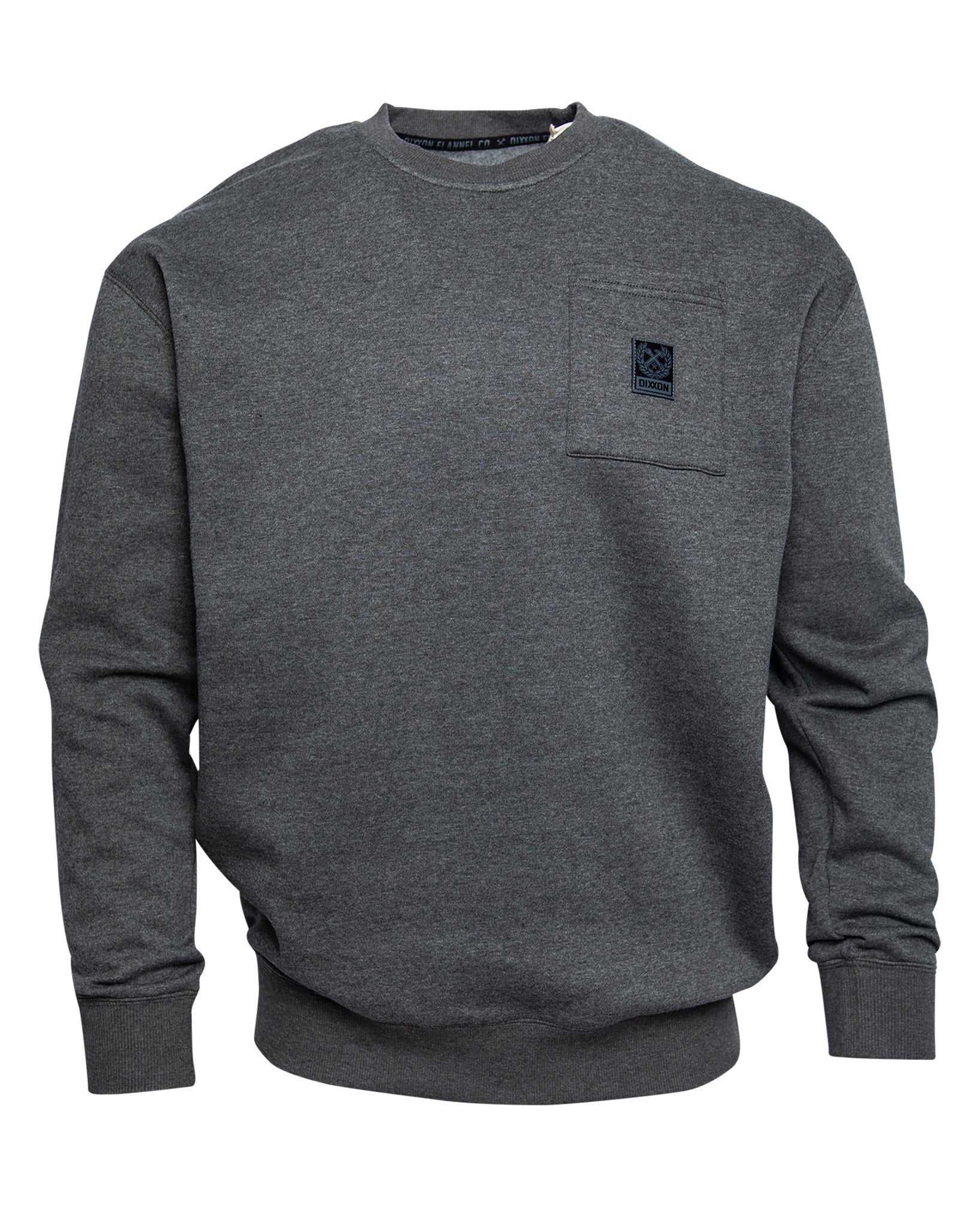 Pocket Crewneck - Heathered Charcoal - Dixxon Flannel Co.