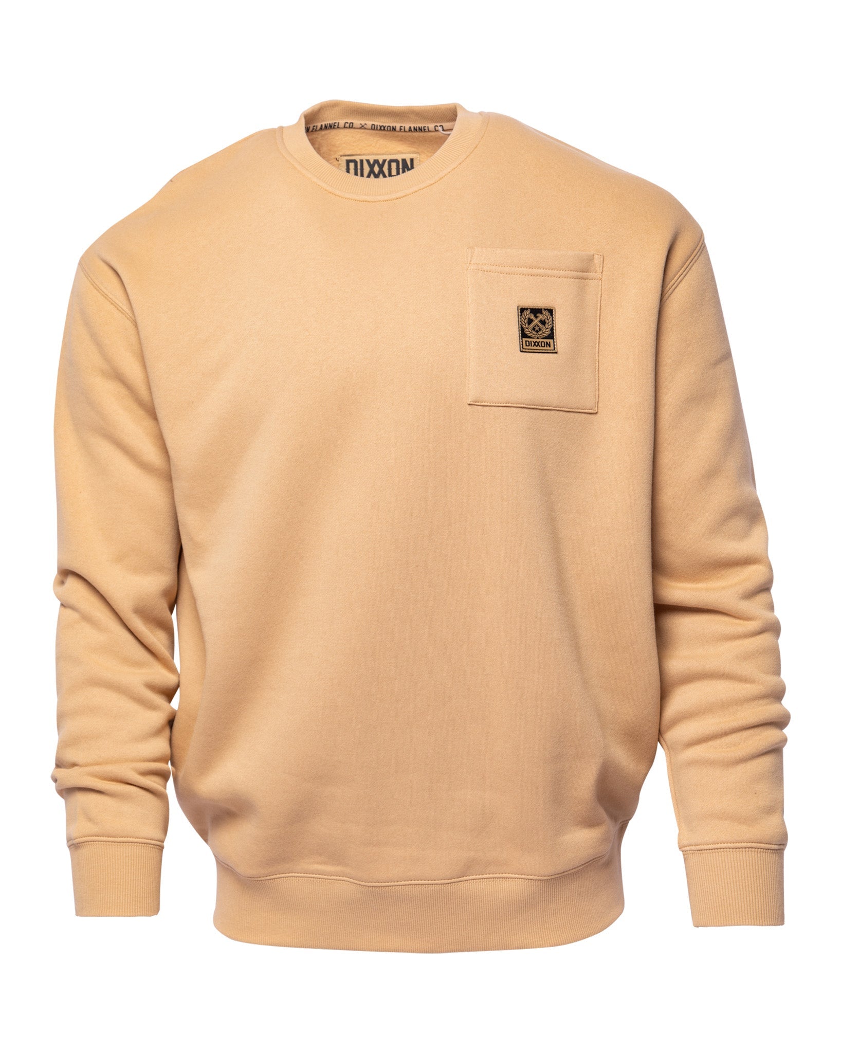 Dixxon Pocket Crewneck - Khaki: Shop Stylish Apparel for Men & Women