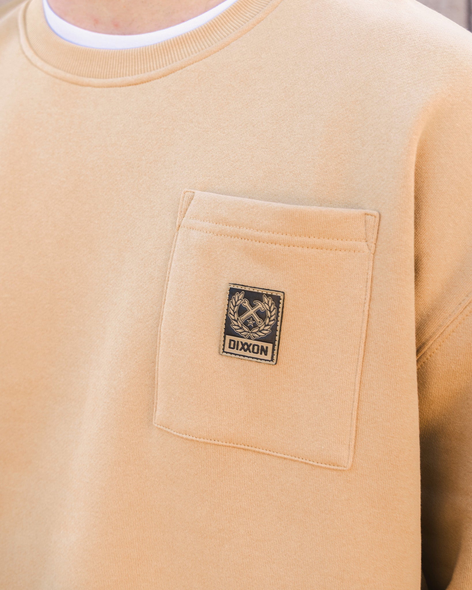 Pocket Crewneck - Khaki | Dixxon Flannel Co.