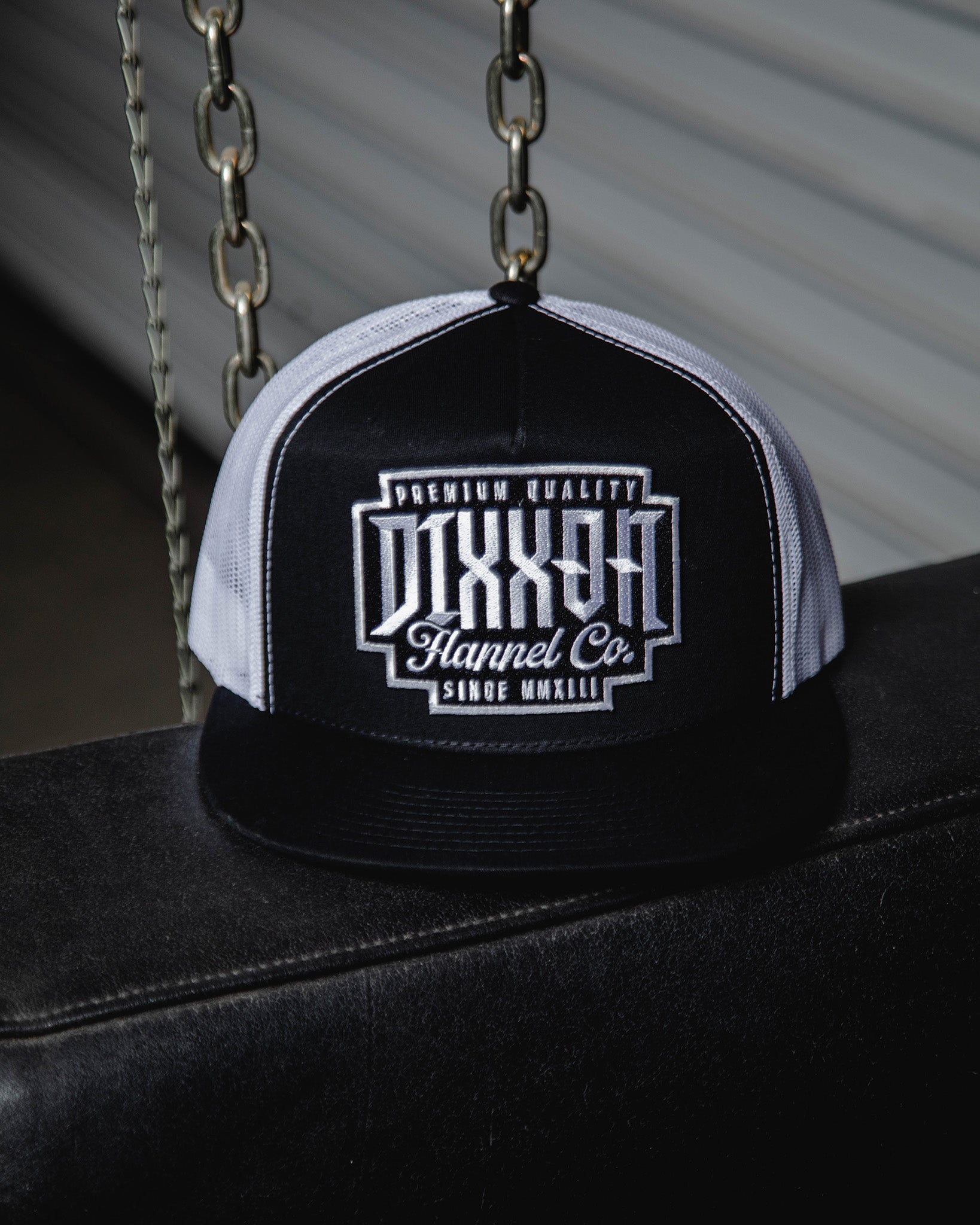 Premo Flat Bill Trucker Snapback - Black & White - Dixxon Flannel Co.