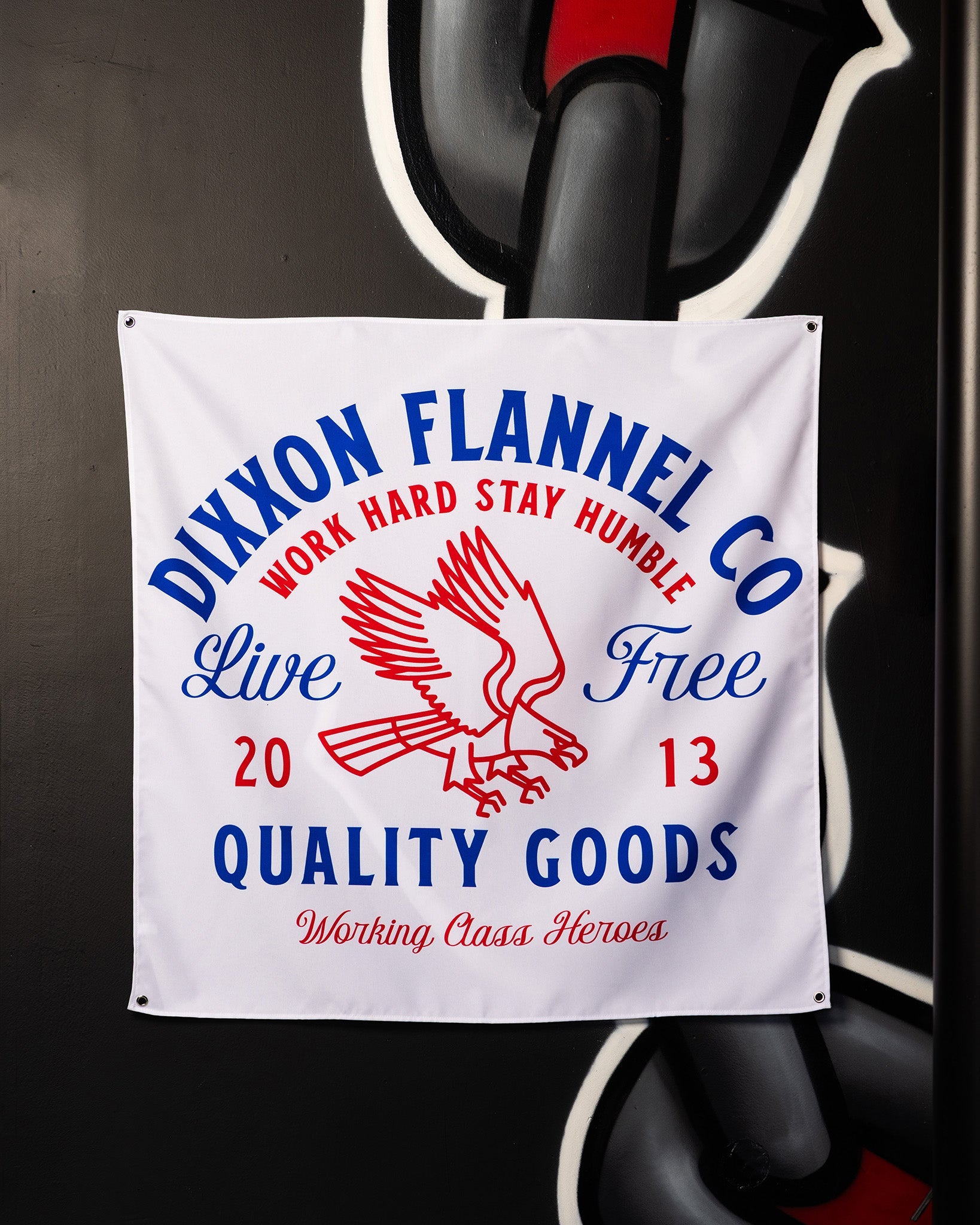 Quality Goods Garage Banner - 36" x 36" - Dixxon Flannel Co.