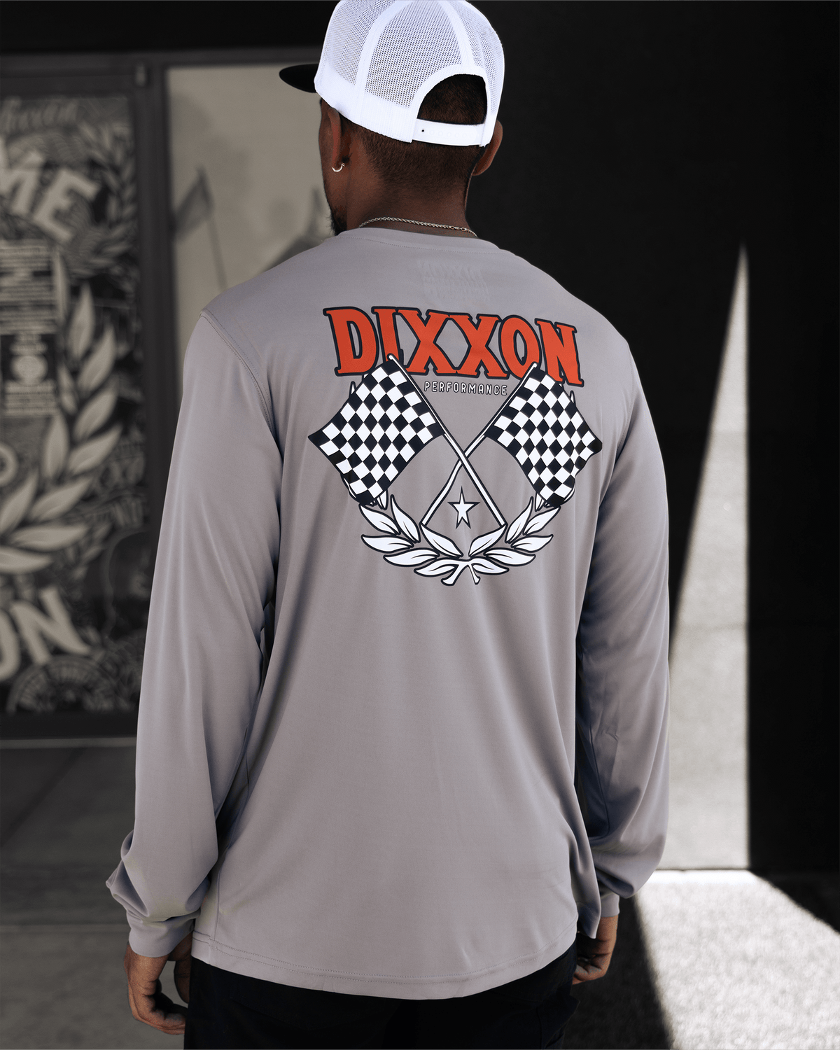 Race Day UV Long Sleeve T-Shirt - Gray - Dixxon Flannel Co. view 1