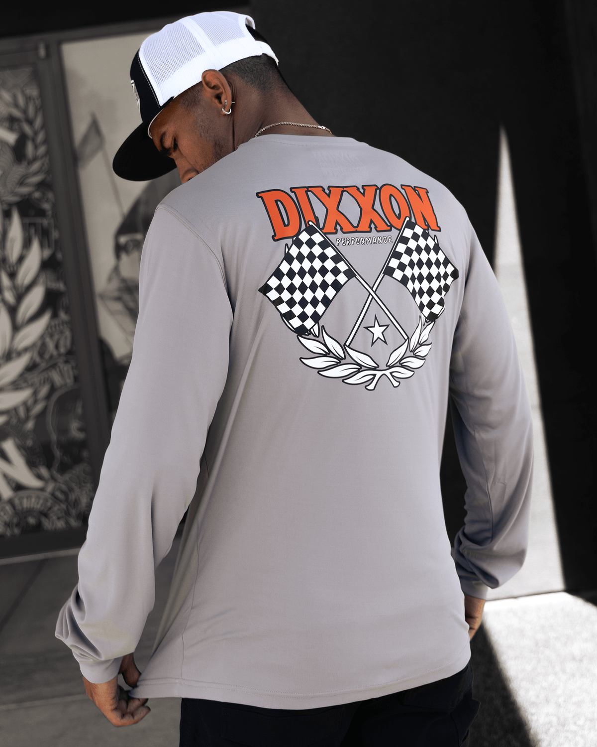 Race Day UV Long Sleeve T-Shirt - Gray - Dixxon Flannel Co. view 2