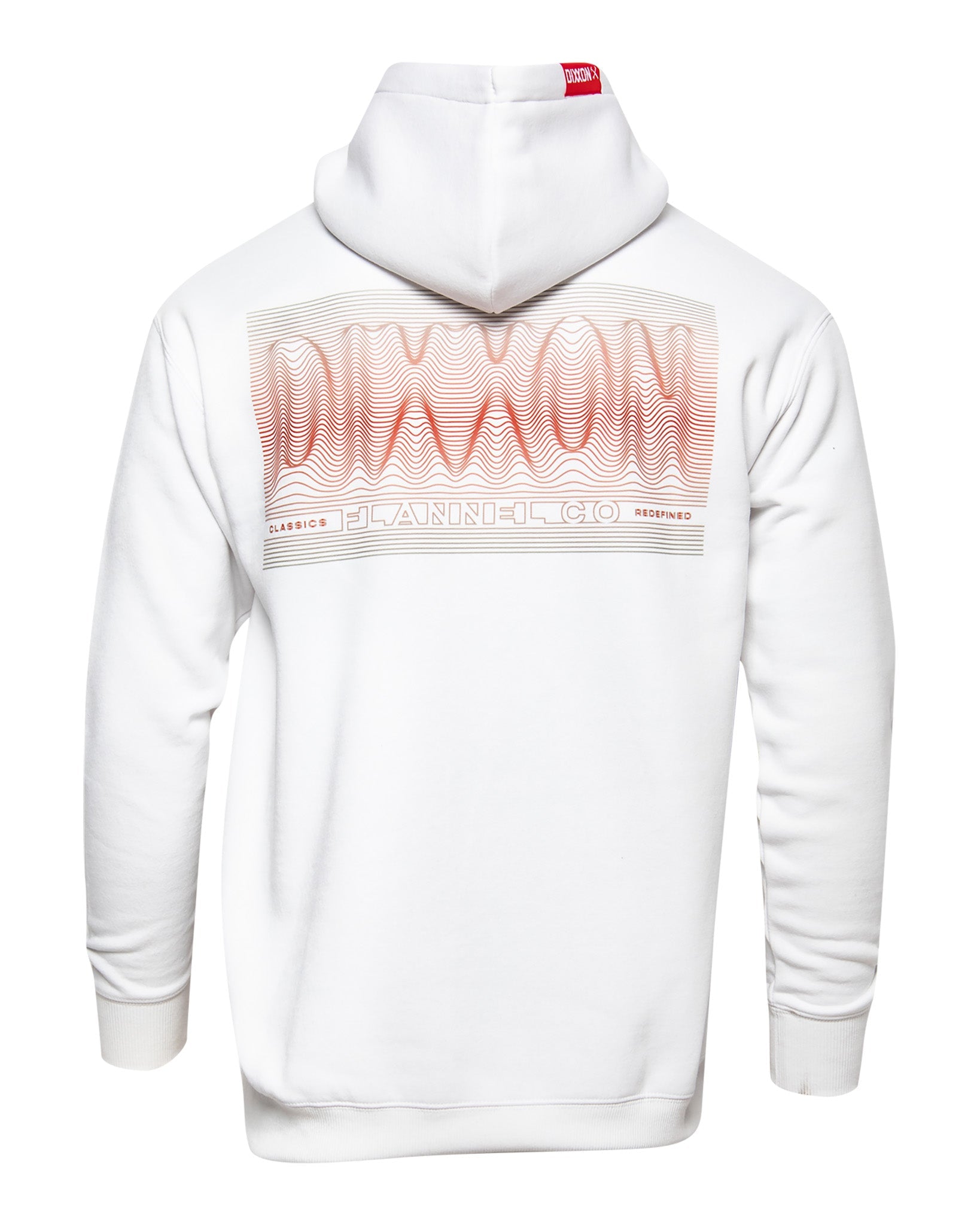 Red Epicenter Zip Up Hoodie - White - Dixxon Flannel Co.