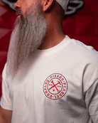Red Nameplate T-Shirt - White - Dixxon Flannel Co.