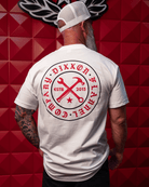Red Nameplate T-Shirt - White - Dixxon Flannel Co.