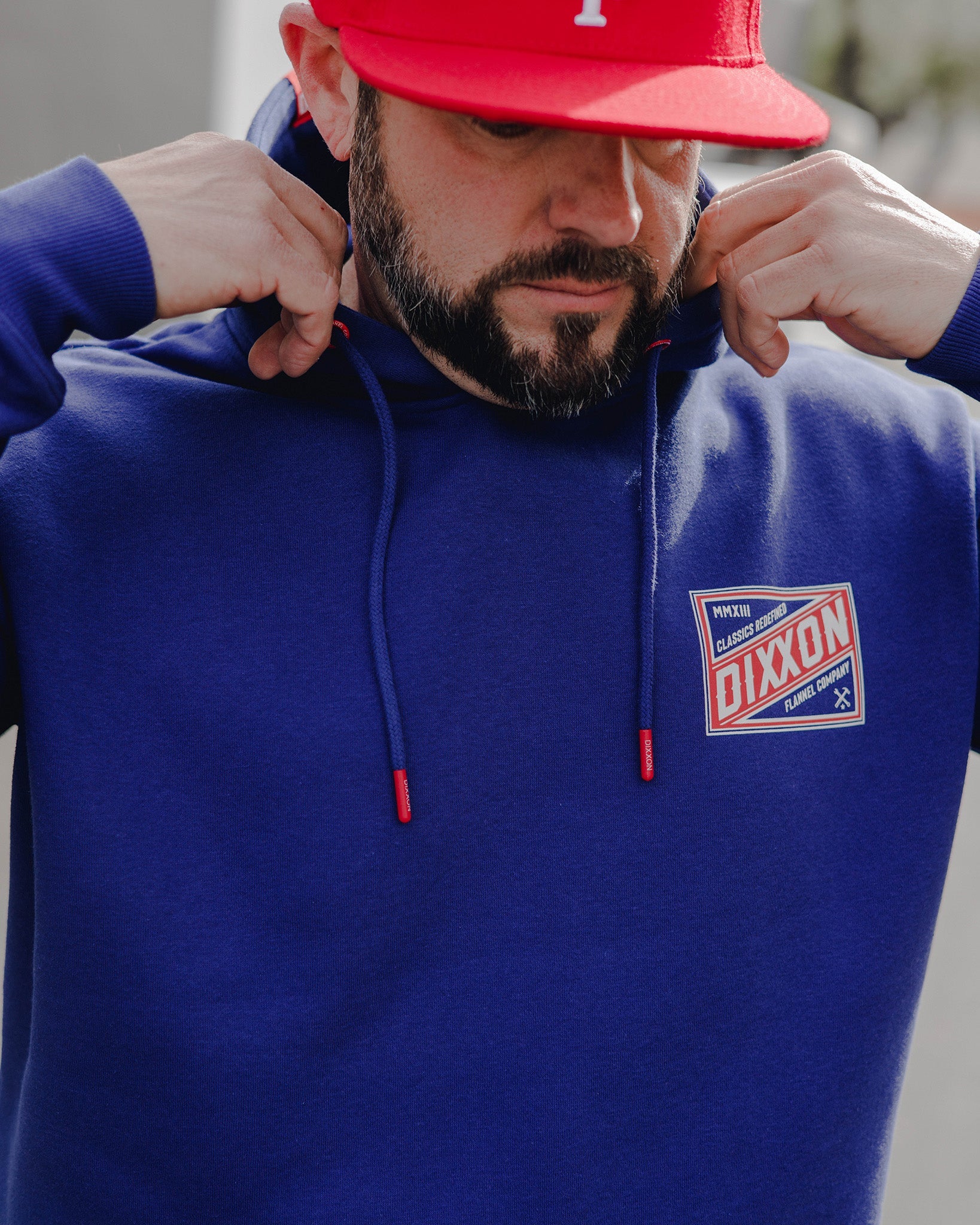 Red, White, & Blue Classics Pullover Hoodie - Blue - Dixxon Flannel Co.