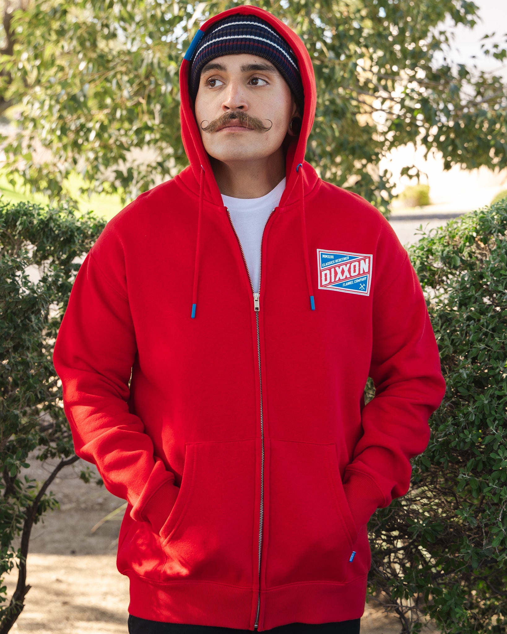 Dixxon's Red, White & Blue Hoodie: Shop Now for Quality Comfort