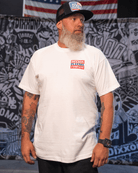Red, White, & Blue Freedom Stamp T-Shirt - White - Dixxon Flannel Co.