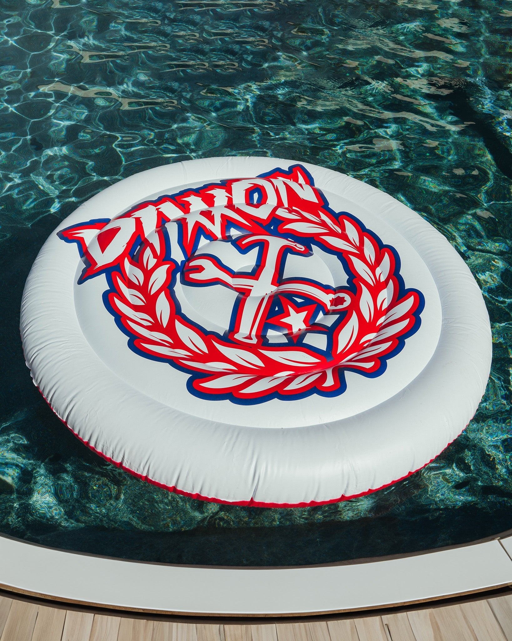 Red, White, & Blue Party Crest Round Pool Float | Dixxon Flannel Co.