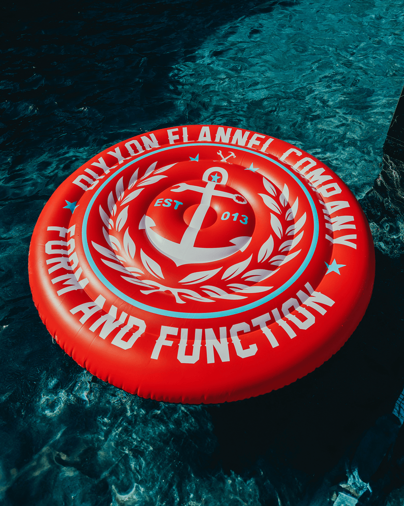 Red & White Salty Crest Round Pool Float - Dixxon Flannel Co.