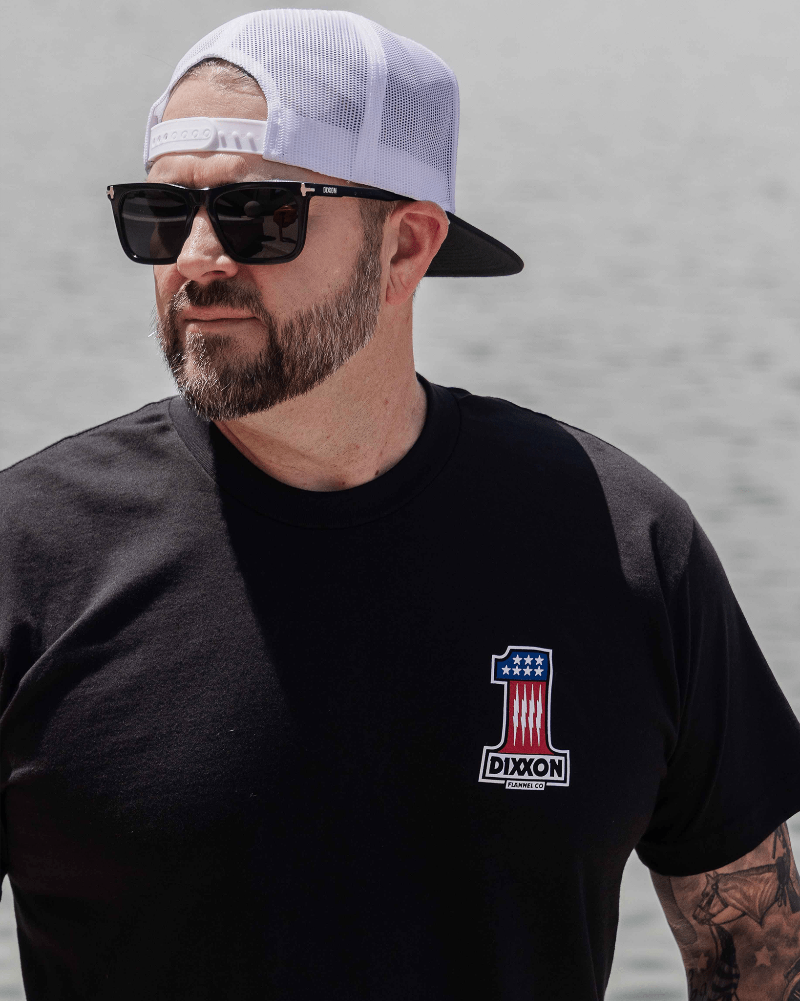 Red,White, & Blue First Place T-Shirt - Black - Dixxon Flannel Co.