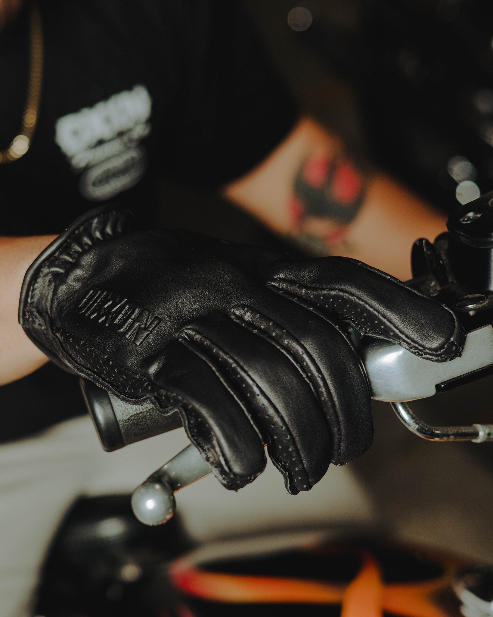 Roper Leather Moto Gloves Black Dixxon Flannel