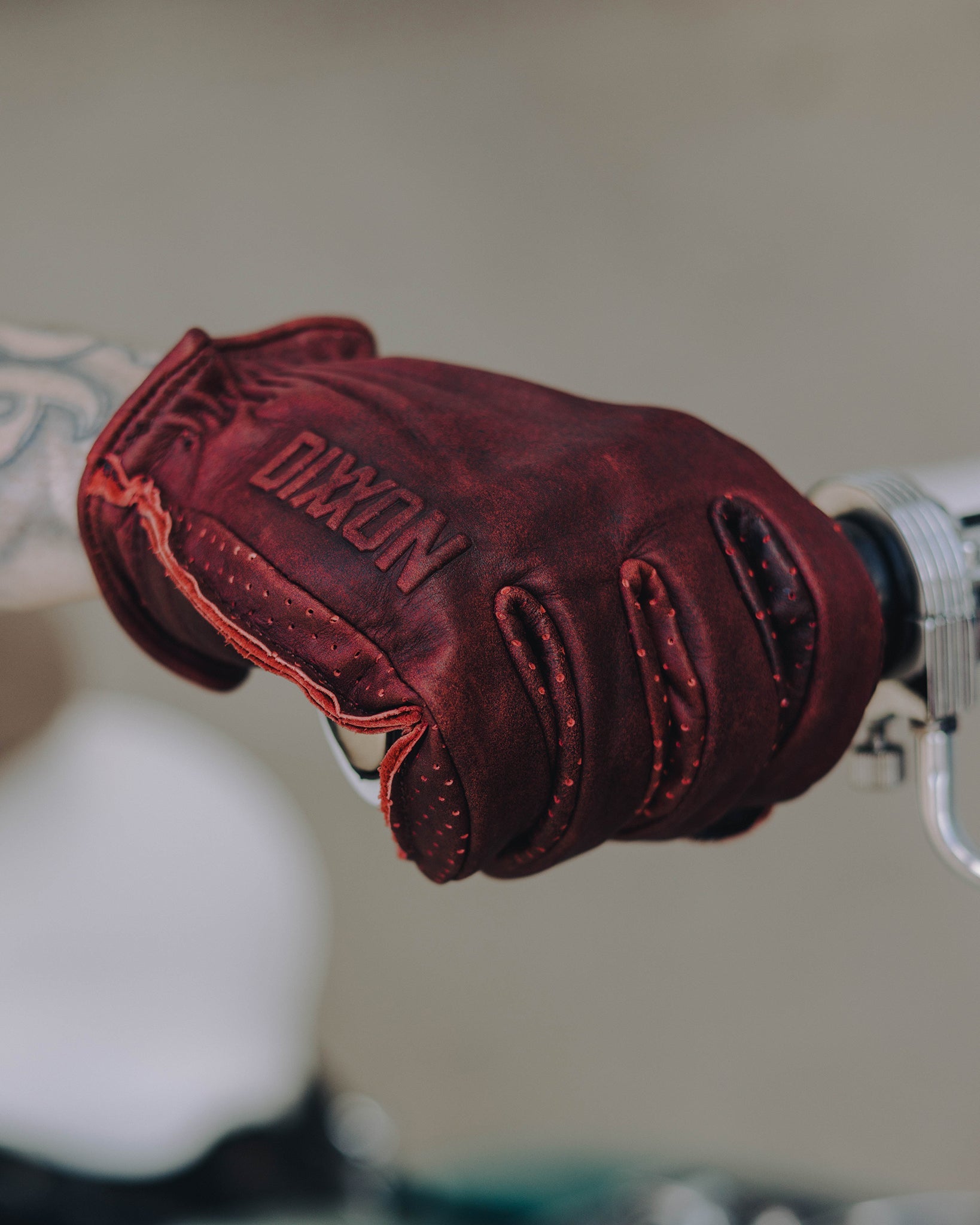 Roper Leather Moto Gloves - Oxblood - Dixxon Flannel Co.