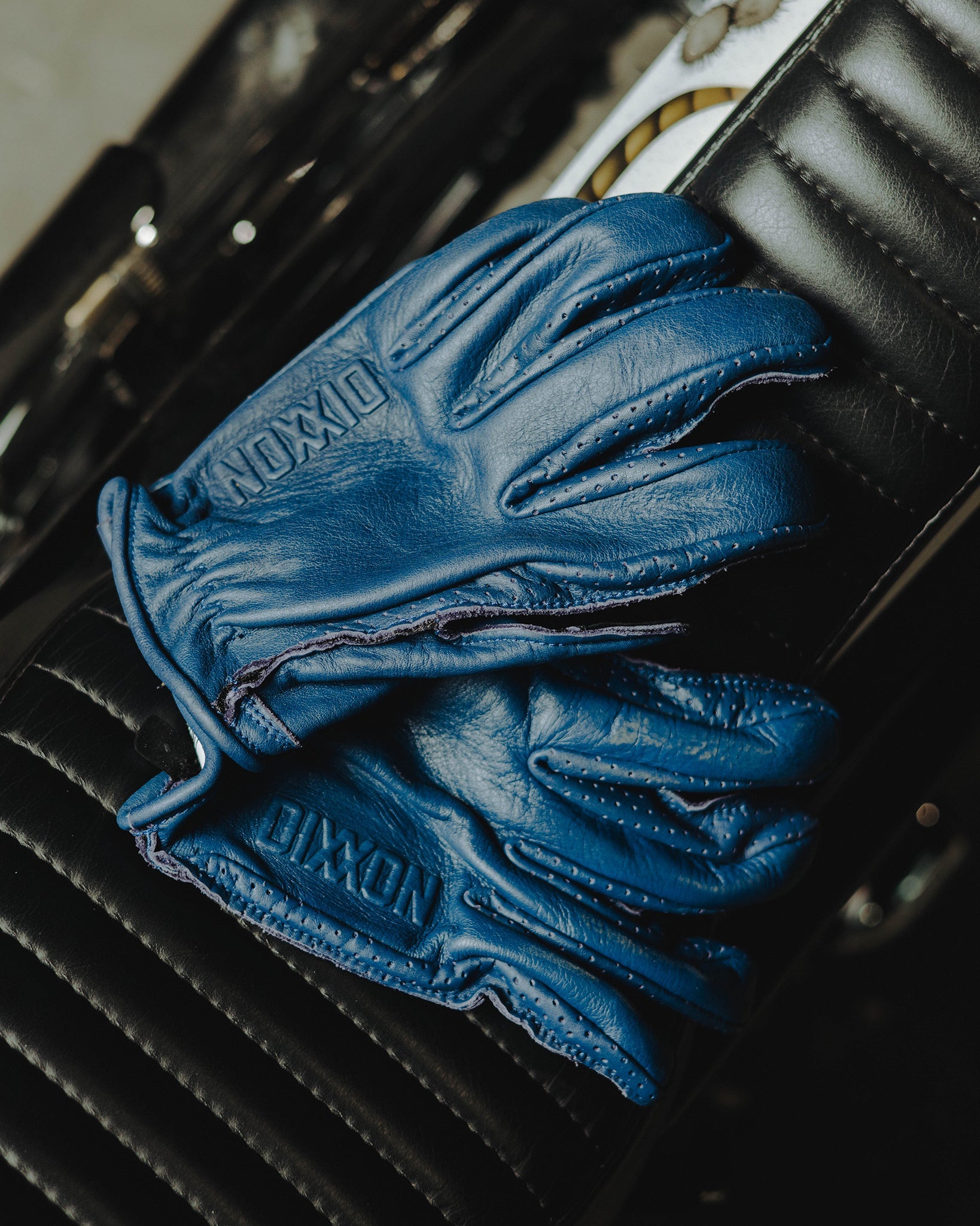 Roper Leather Moto Gloves - Steel - S Roper Leather Moto Gloves - Steel - S