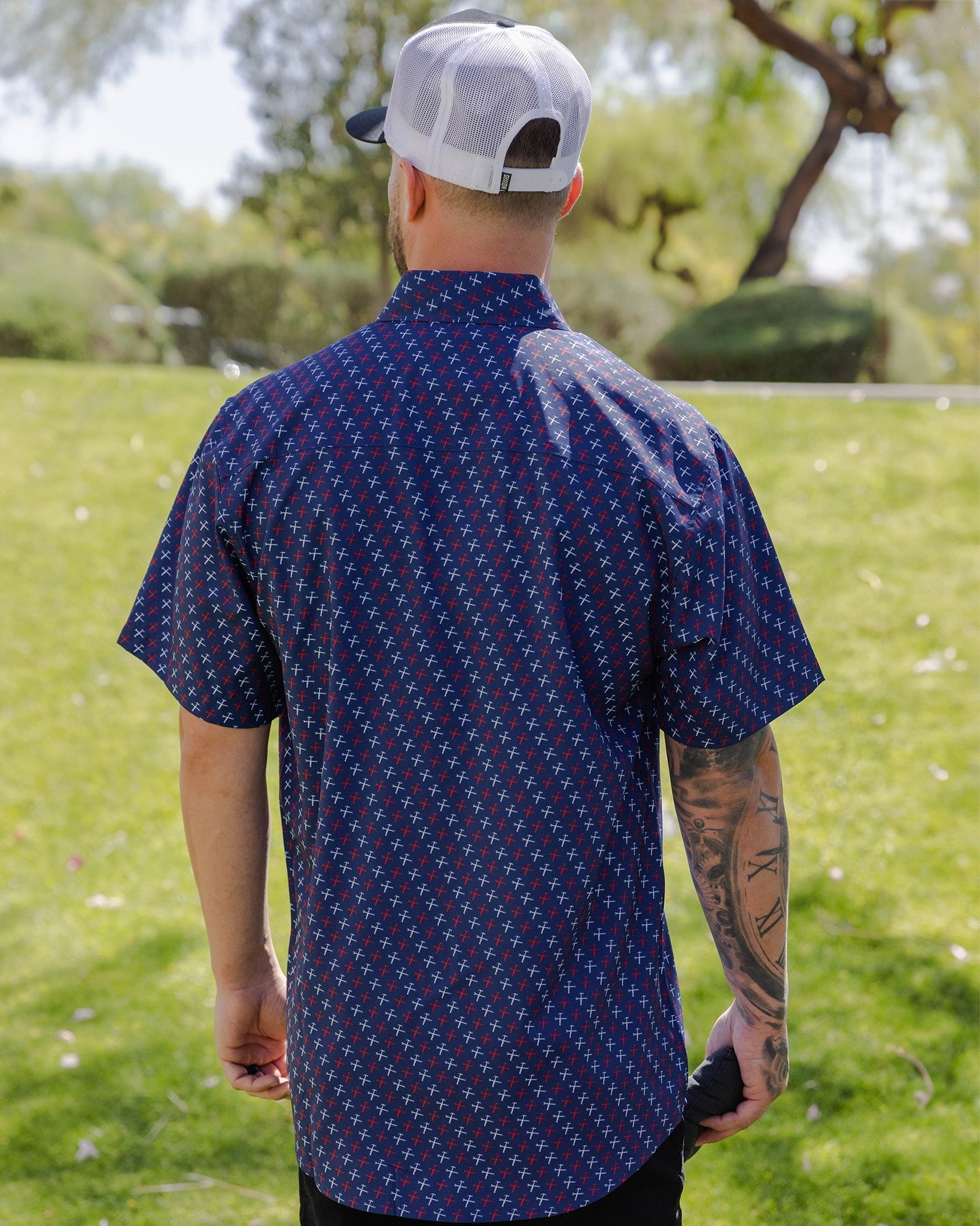 RWB Party Hammers Party Shirt - Blue - Dixxon Flannel Co.