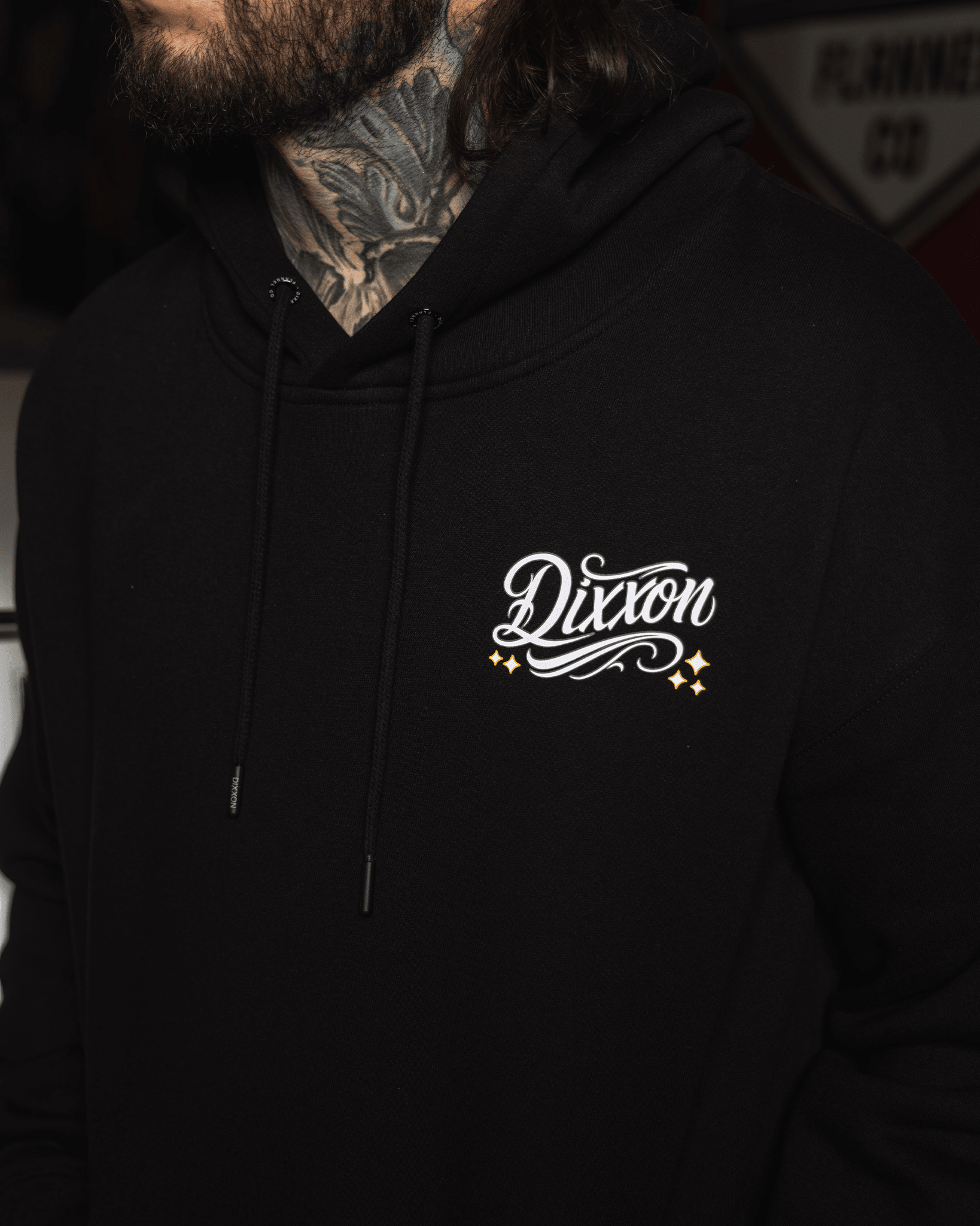 Script Pullover Hoodie - Black - Dixxon Flannel Co. view 3
