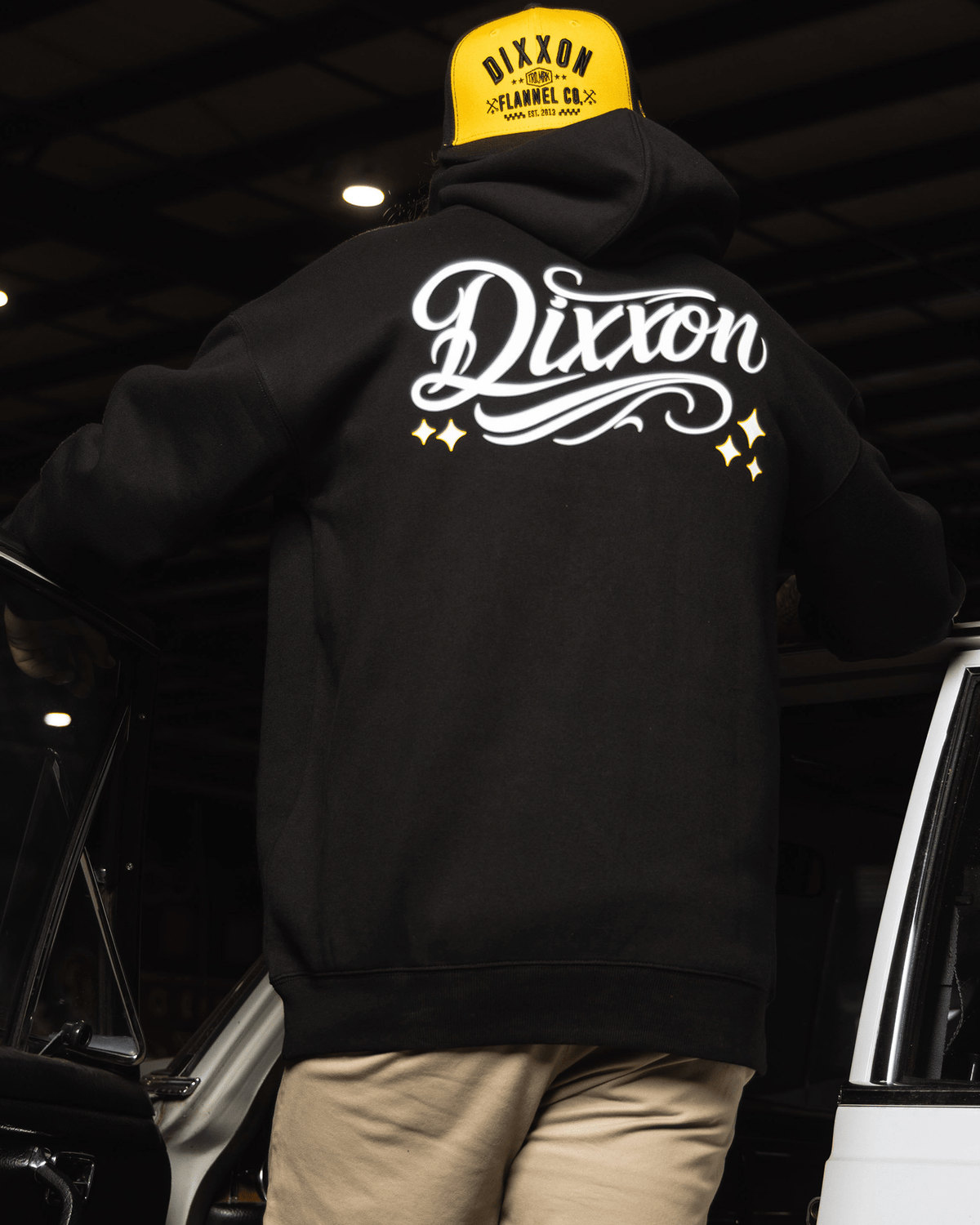 Script Pullover Hoodie - Black - Dixxon Flannel Co. view 1